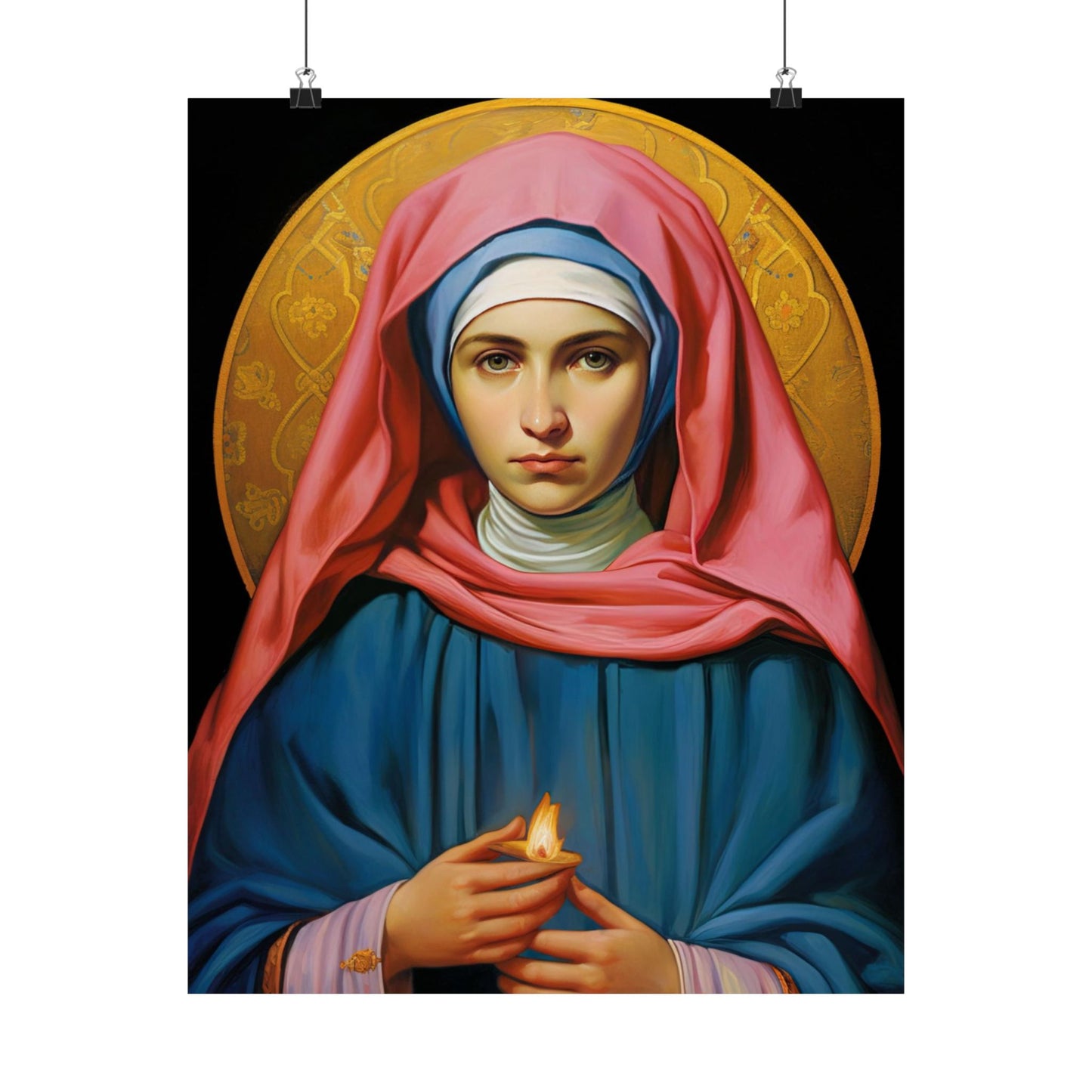Saint Bernadette Print - Sanctified Souls Print - Multiple Sizes - Premium Matte Vertical Posters