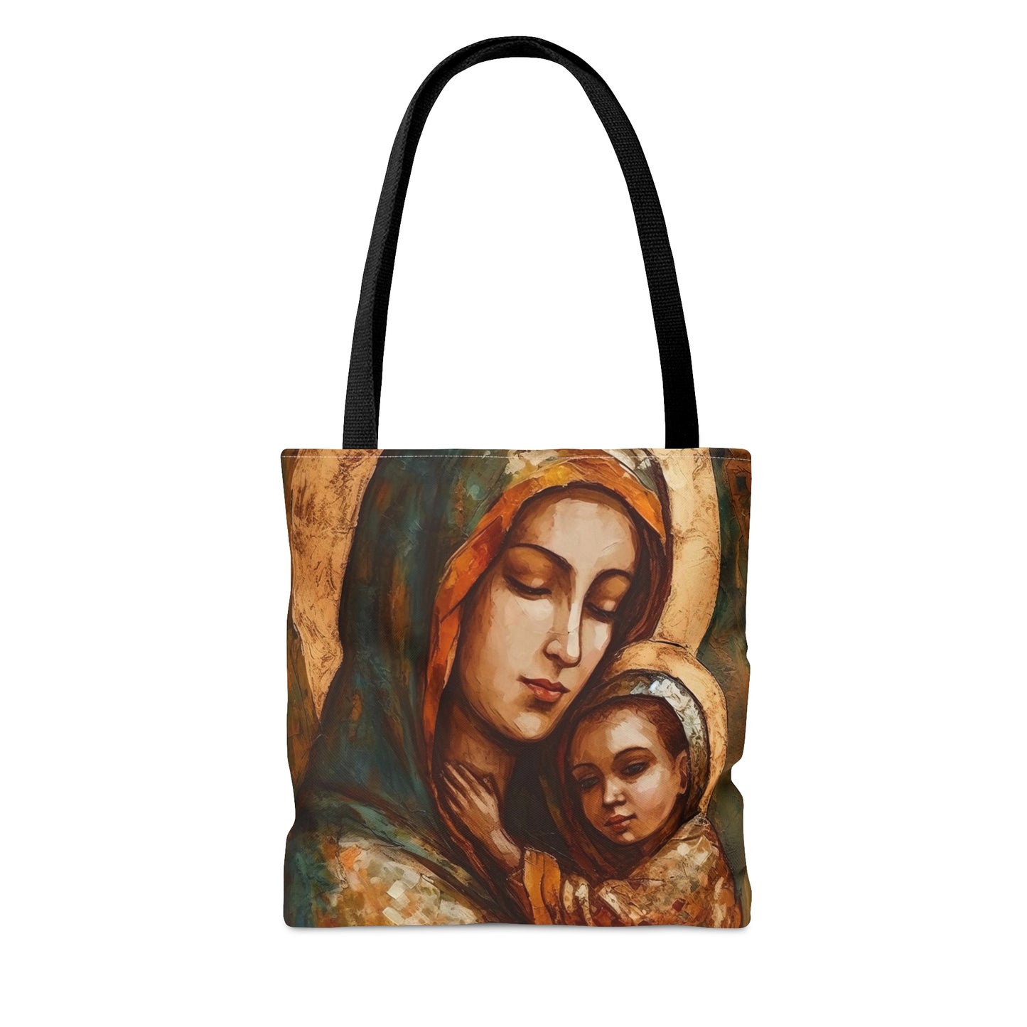 Mother's Blessing - Virgin Mary and the Christ Child Tote Bag - Large Medium Small Faith Art Bag - Re usable Tote Purse - Catholic Art Bag