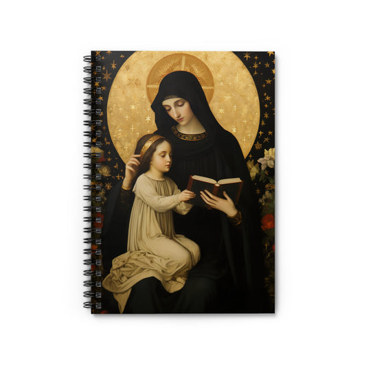 Saint Marcellina - Sanctified Souls Art - Religious Based Notebook - Spiral Notebook - Ruled Line