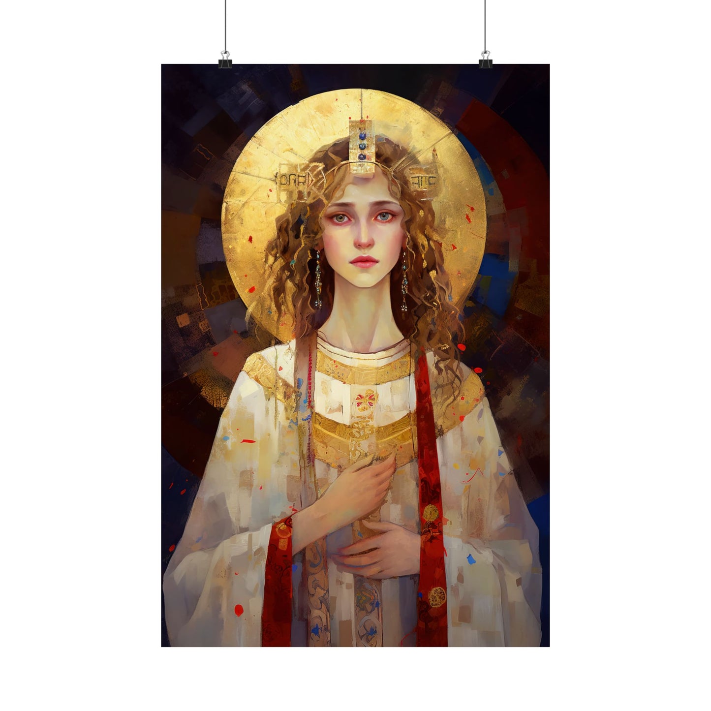 Saint Ursula Print - Sanctified Souls Print - Multiple Sizes - Premium Matte Vertical Posters