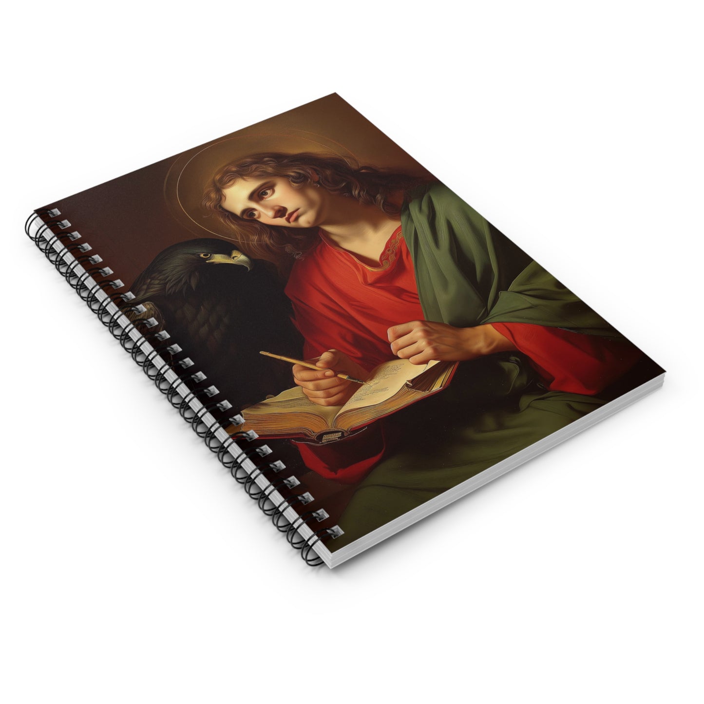 Saint John the Apostle Journal - Sanctified Souls Art - Religious Based Notebook - Spiral Notebook - Ruled Line