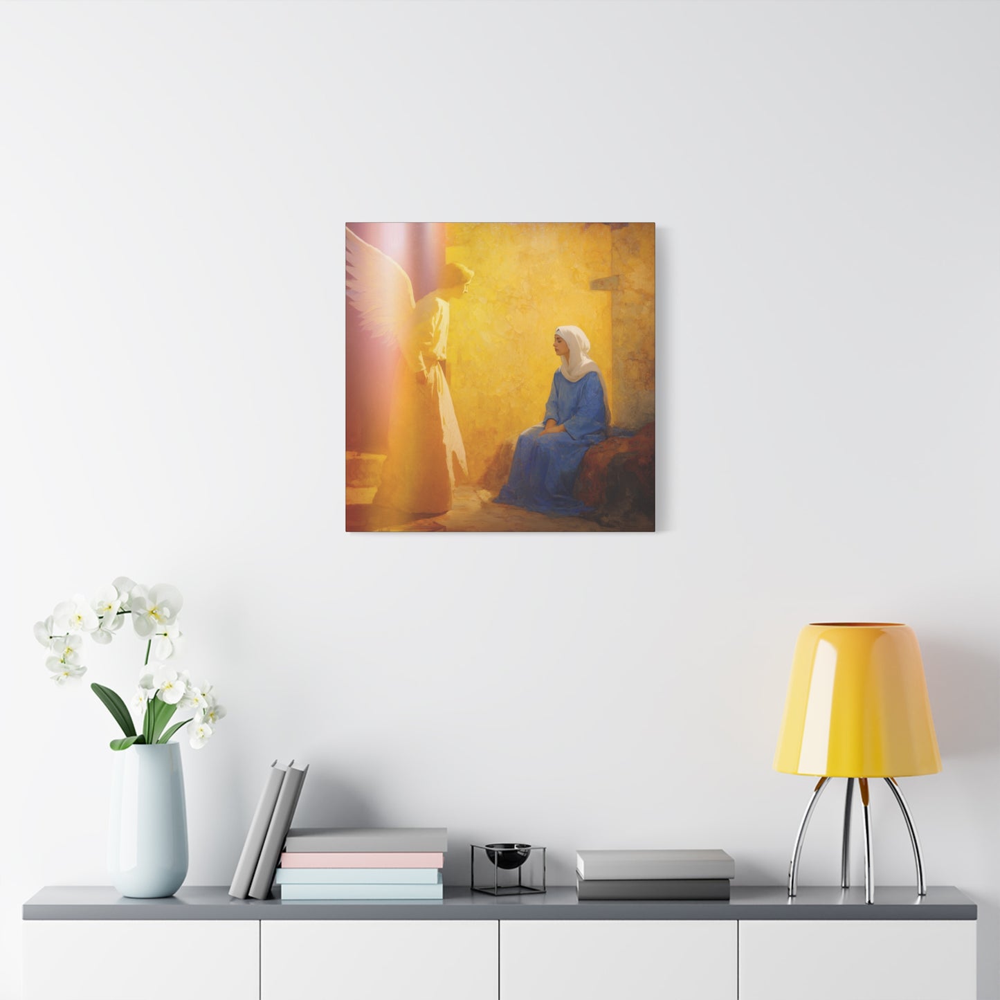 Mary's Yes - Quiet Fiat - Mother Mary - Marian Art - Gallery Wrapped Canvas - Print - Catholic Art Print