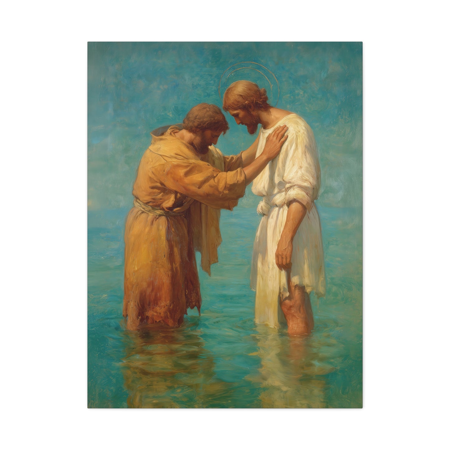 Saint John the Baptist, Servant of the Dawn - Museum Wrapped Canvas - Print - Religious Art for your Home - Christian print - Prayer Room
