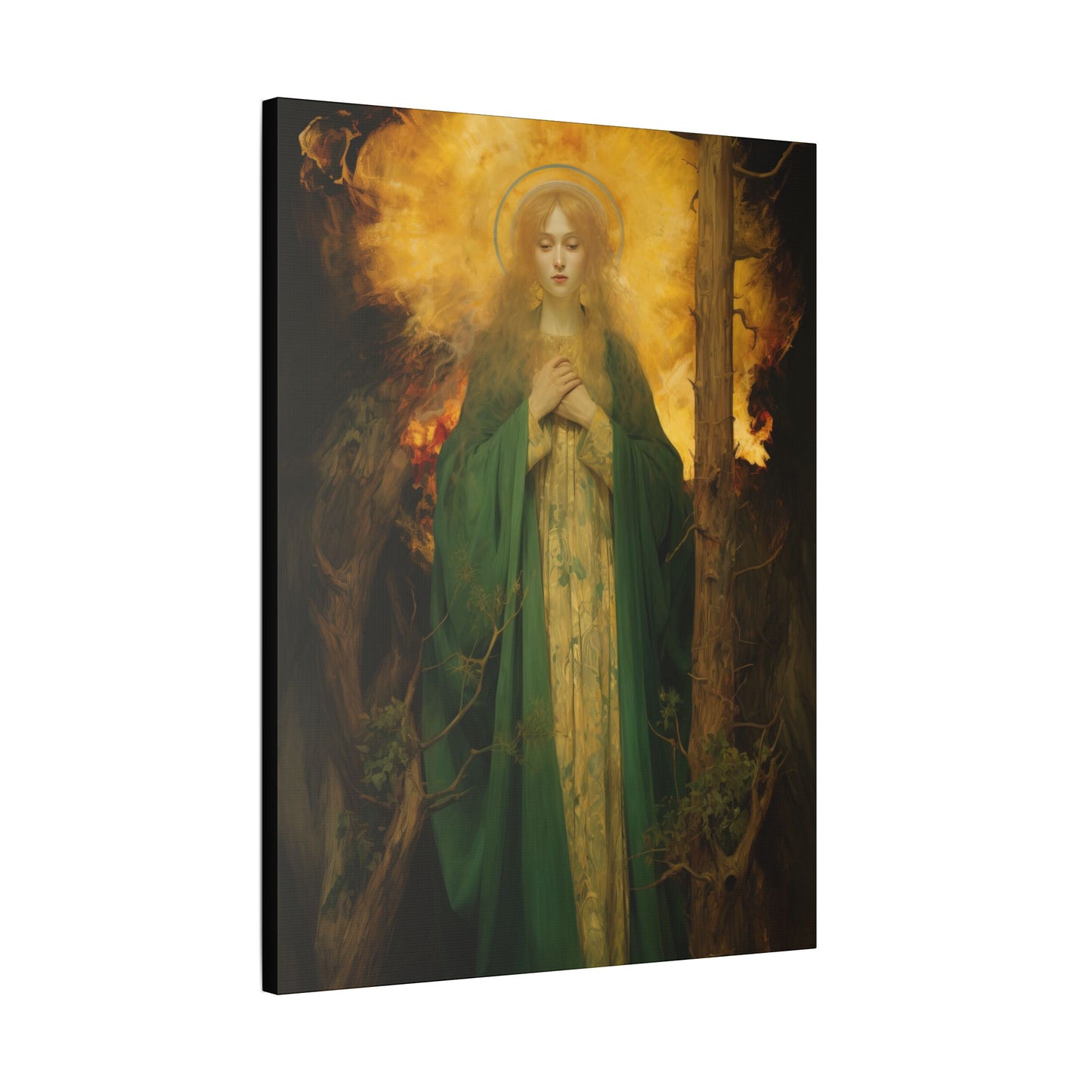 Saint Afra Canvas Print - Multiple Sizes - Catholic Home art - Museum Wrapped Canvas - Sanctified Souls Print