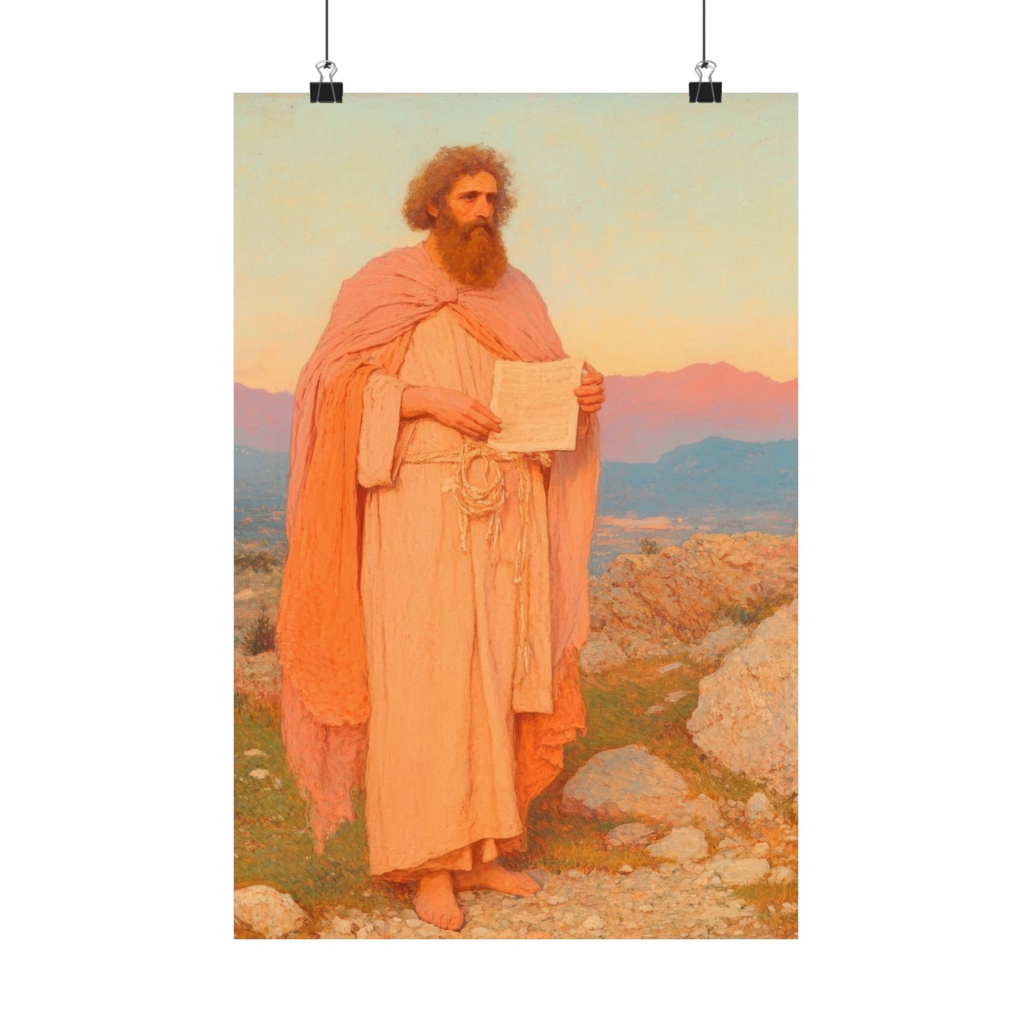 Obadiah - Keeper of the Lord's Warning and Mercy - Sanctified Souls Print - Multiple Sizes - Premium Matte Vertical Posters