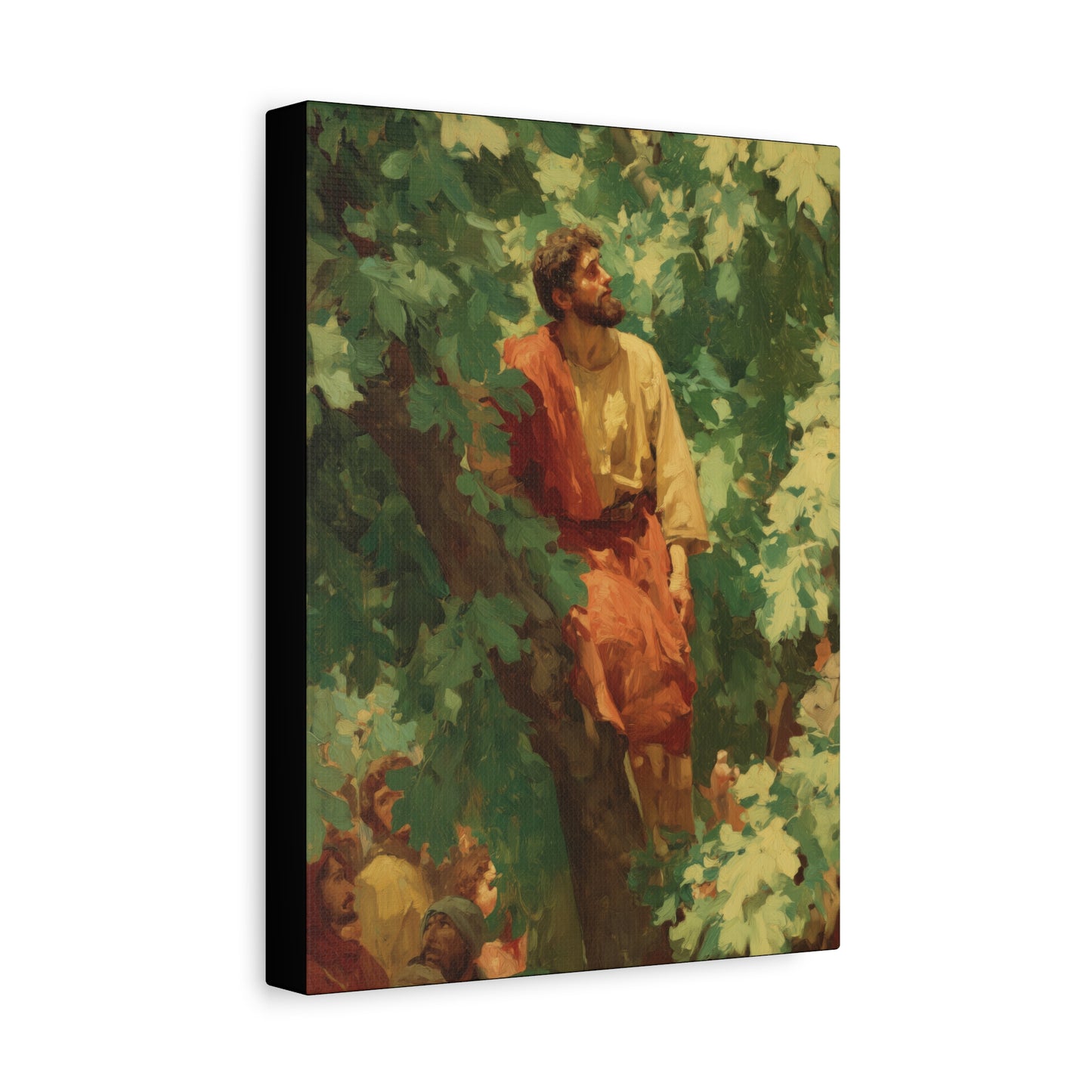 Zacchaeus - Gallery Wrapped Canvas - Print - Religious Art for your Home - Catholic Art Print