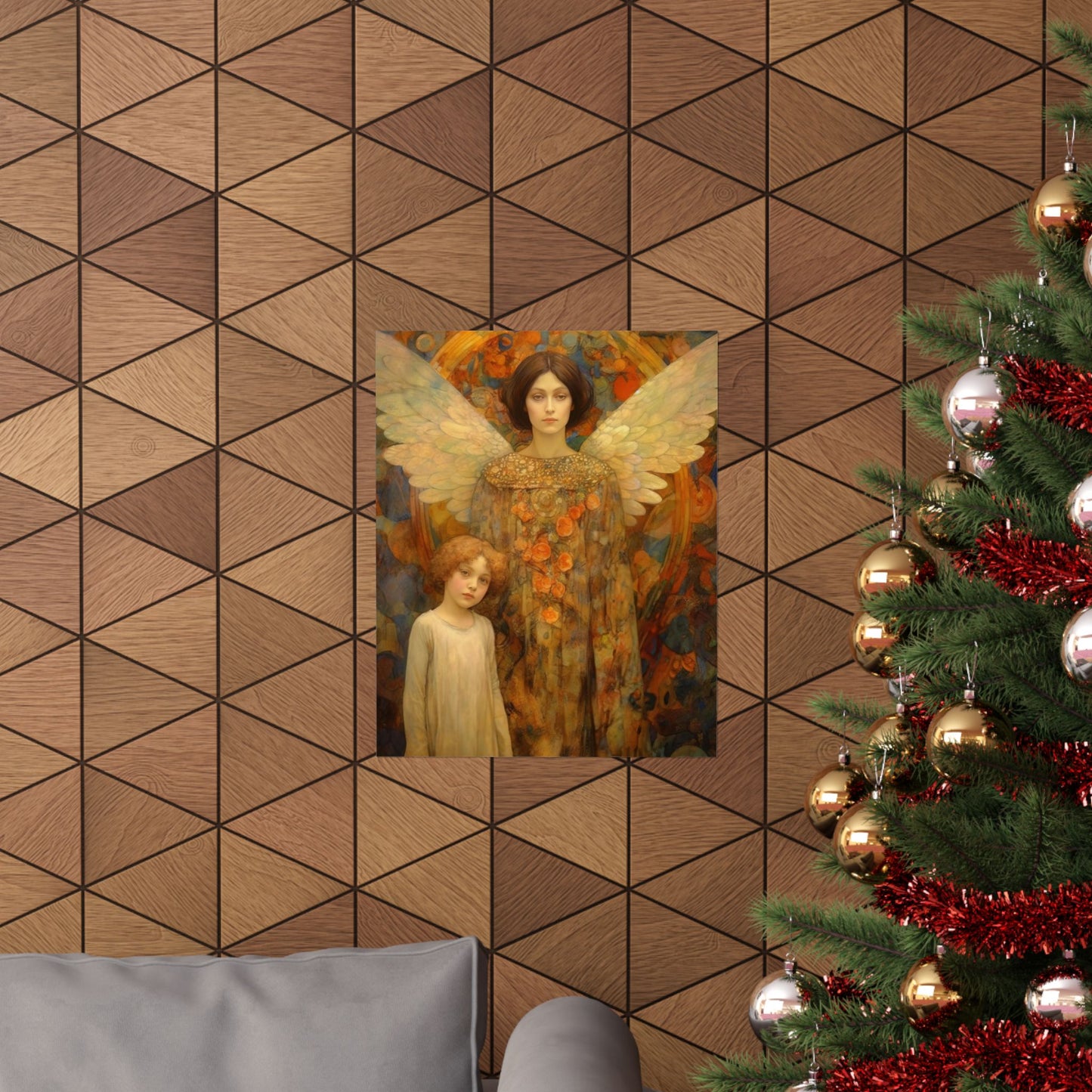 Heaven's Guardians - Sanctified Souls Print - Multiple Sizes - Premium Matte Vertical Poster - Guardian Angel