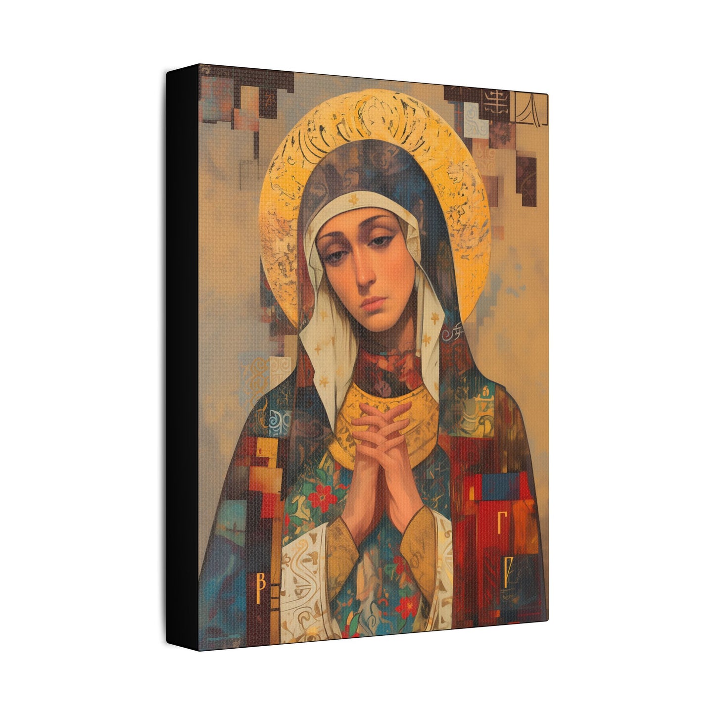 Virgin Mary - Holy Mother of Grace  - Museum Wrapped Canvas - Print - Religious Art for your Home - Catholic art print