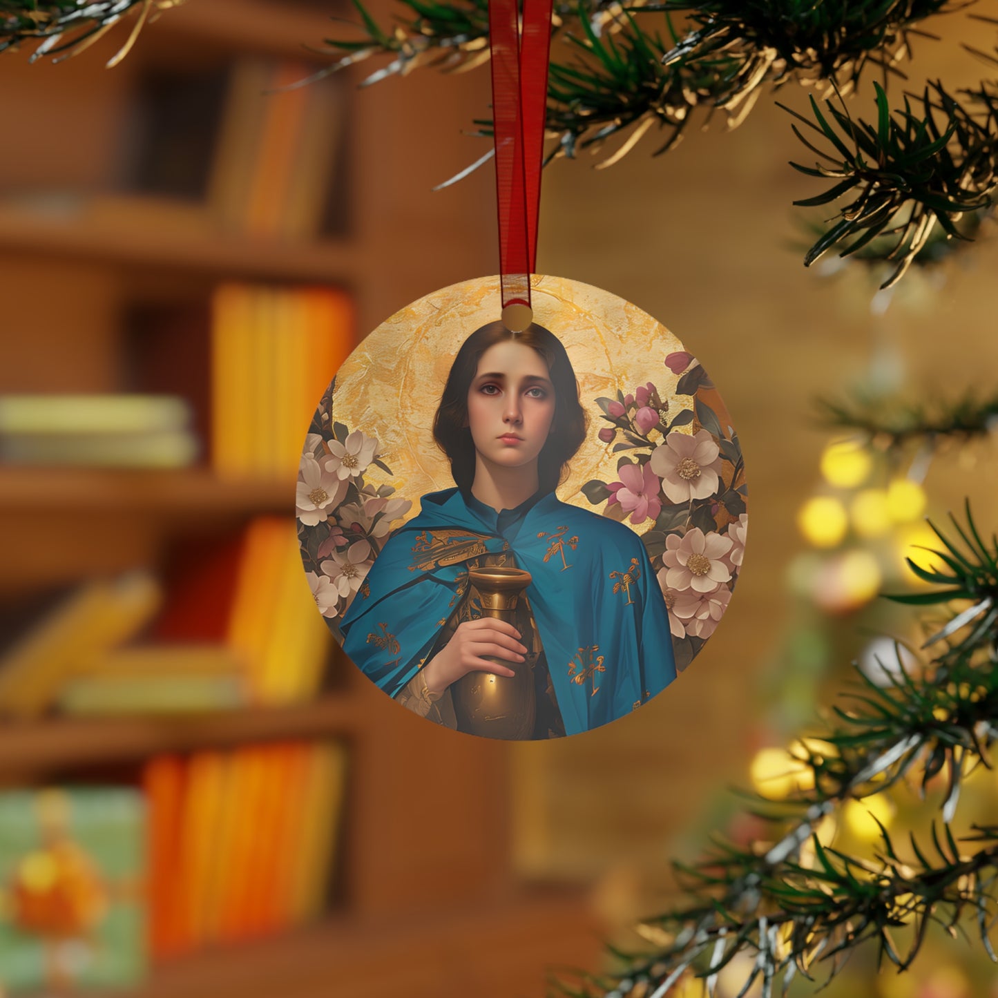 Saint Anastasia the Patrician of Alexandria Metal Ornament - Religious Holiday Christmas Ornament and Keepsake