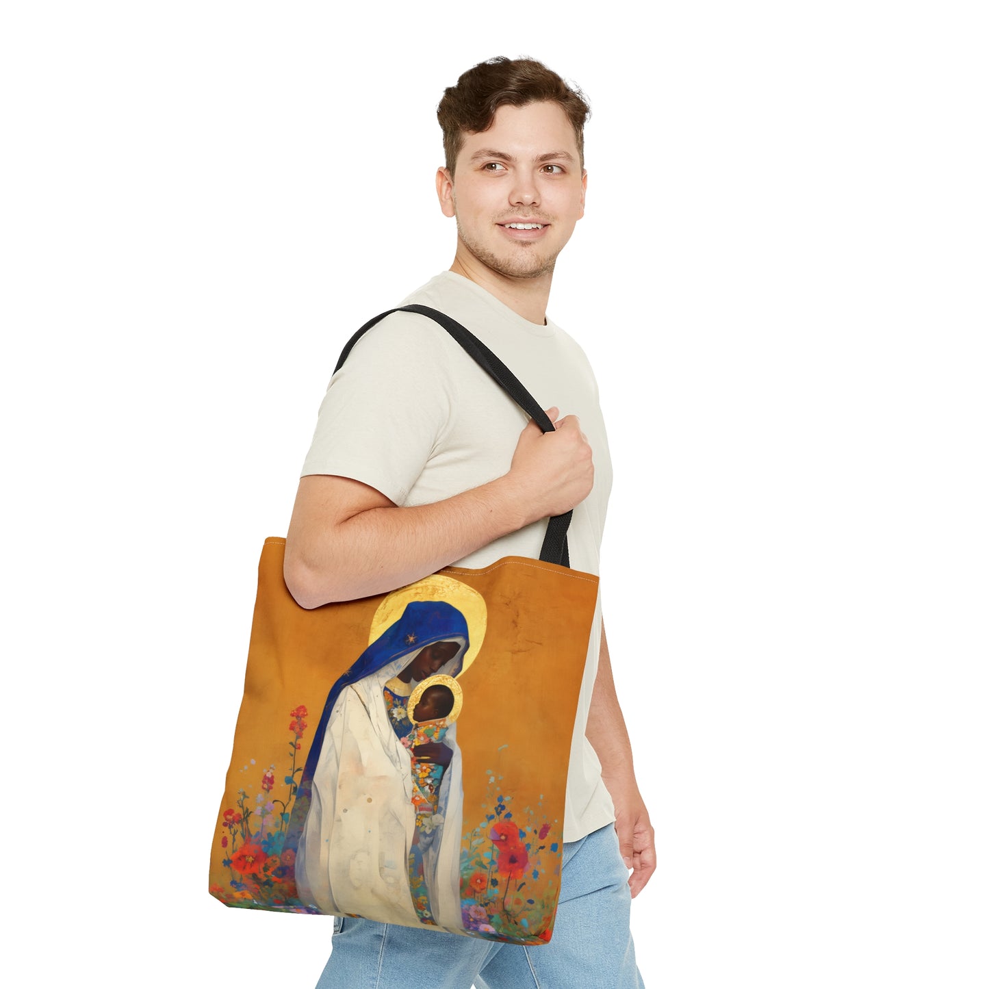 The Divine Embrace- Our Lady of Kibeho's Love Tote Bag - Large Medium Small Faith Art Bag - Catholic Faith Purse - Religious Carry All
