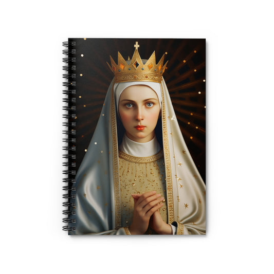 Saint Kinga of Poland Journal - Sanctified Souls Art - Religious Based Notebook - Spiral Notebook - Ruled Line - Catholic Art Journal