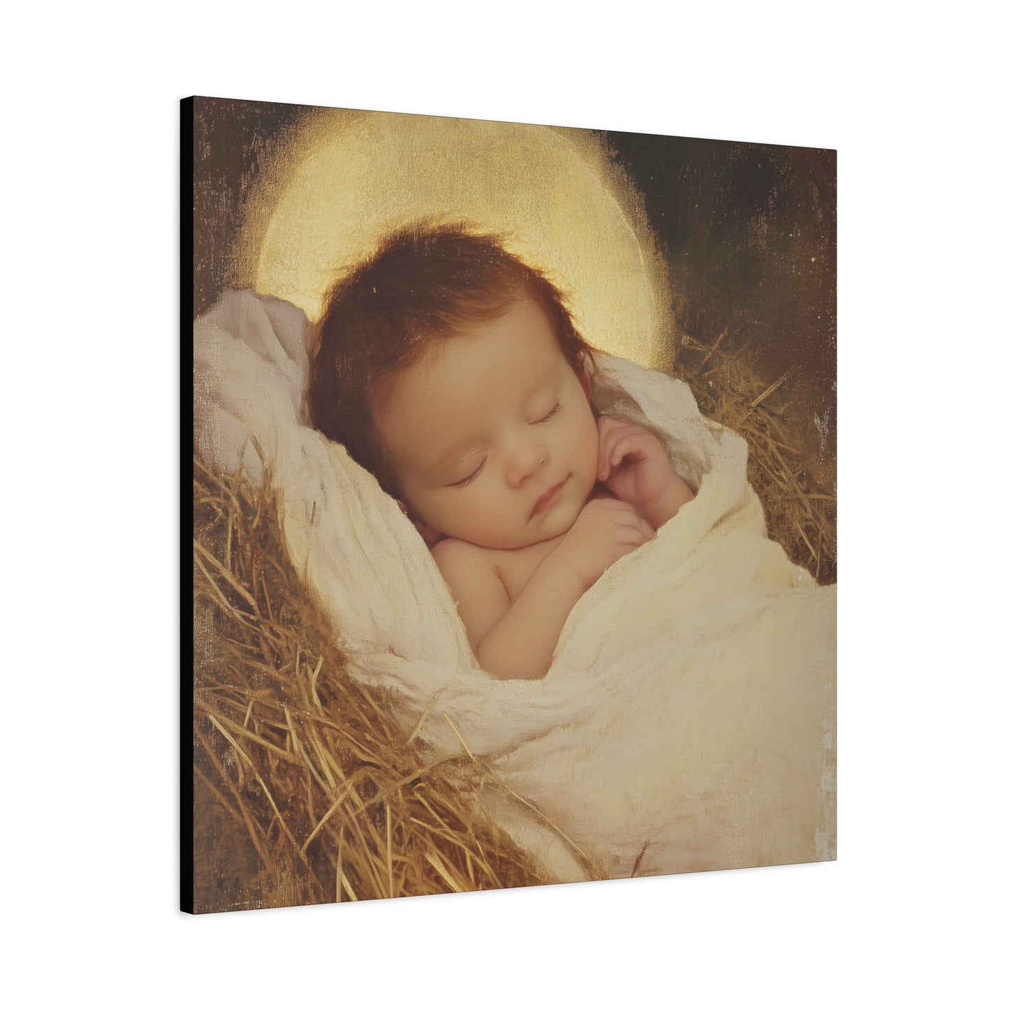 Jesus, the Newborn Light of the World - Gallery Wrapped Canvas - Print - Religious Art for your Home - Catholic Art Print