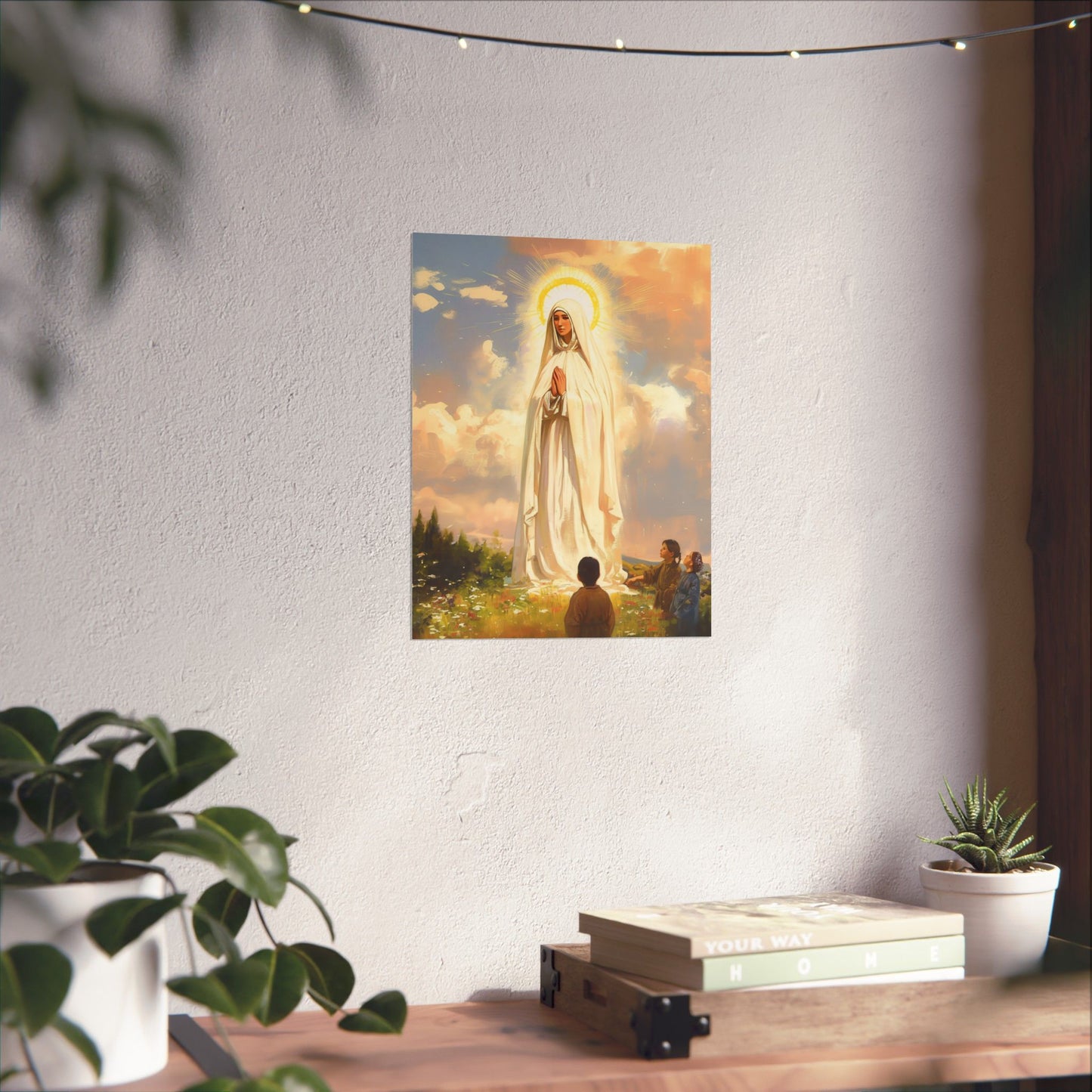 Our Lady of Fátima Poster Print - Sanctified Souls Print - Multiple Sizes - Premium Posters - Catholic Art for your home