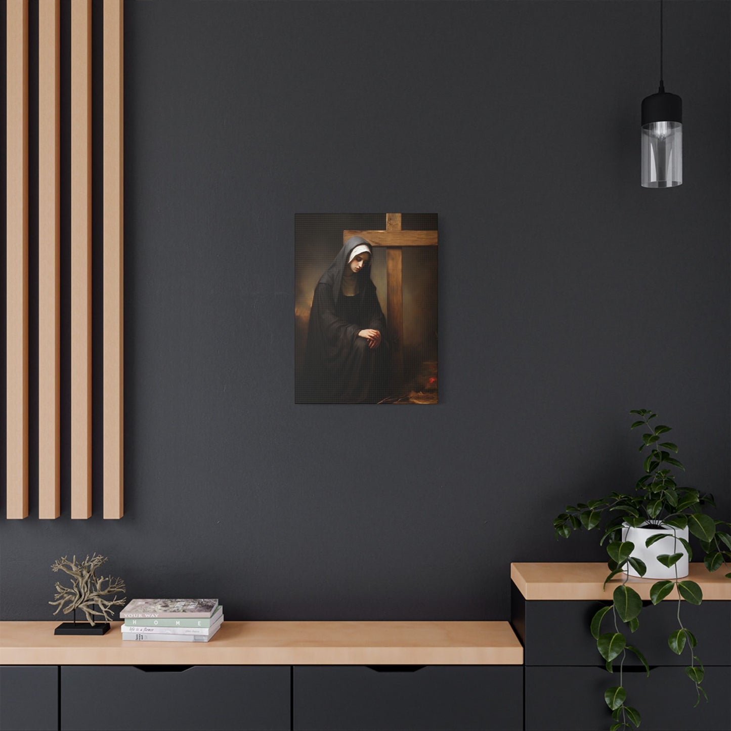 Saint Clare of Montefalco Canvas Print - Multiple Sizes - Catholic Home art - Gallery Wrapped Canvas - Sanctified Souls Print