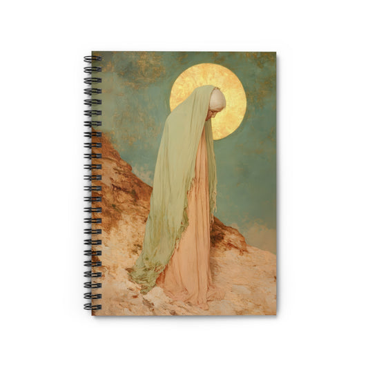 Saint Melania the Elder - Desert Mother - Sanctified Souls Art - Religious Based Notebook - Spiral Notebook