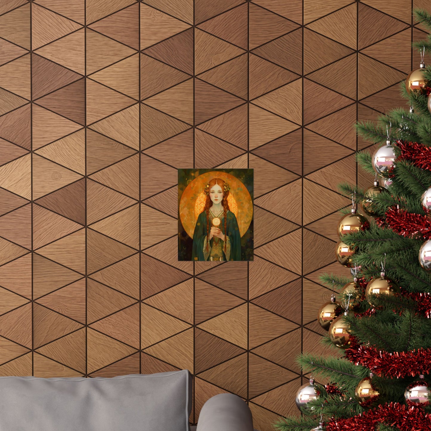 Saint Brigid of Ireland - Sanctified Souls Print - Multiple Sizes - Premium Matte Vertical Posters