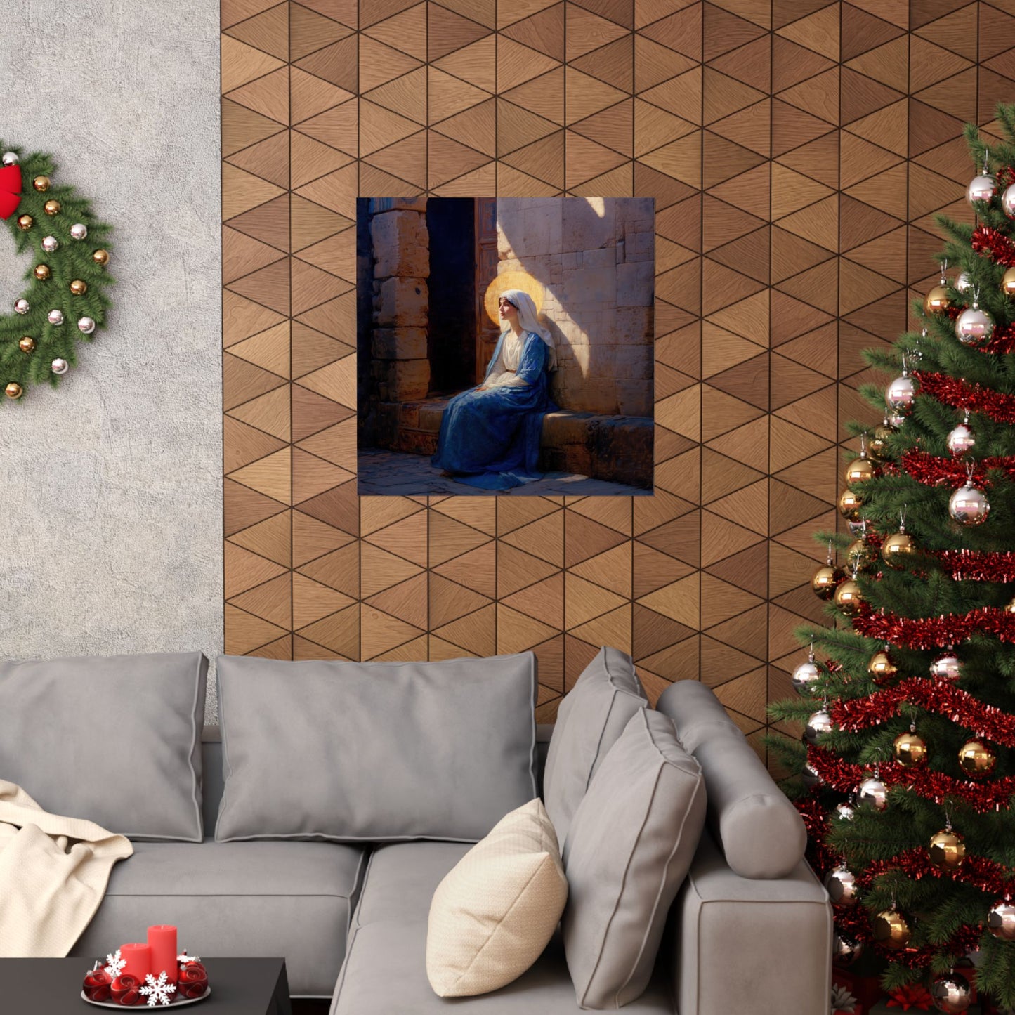 The Quiet Fiat That Split the Darkness, Mary's Yes - Sanctified Souls Print - Multiple Sizes - Premium Matte Vertical Posters