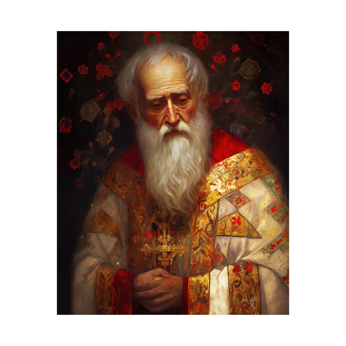 Saint Nicholas Print - Sanctified Souls Print - Multiple Sizes - Premium Matte Vertical Posters