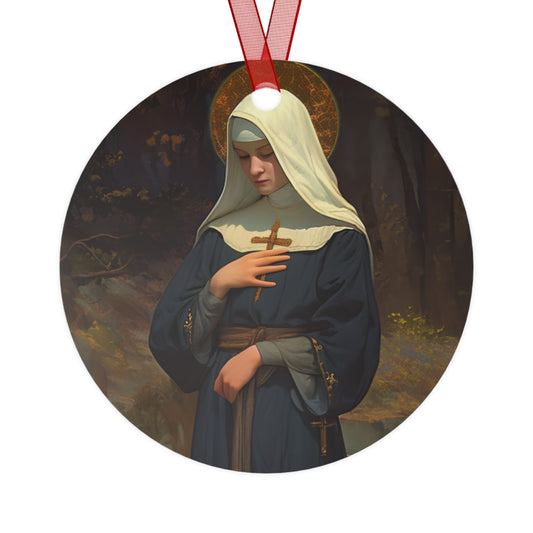 Saint Modwenna Metal Ornament - Religious Holiday Christmas Ornament and Keepsake - Catholic Religious Keepsake