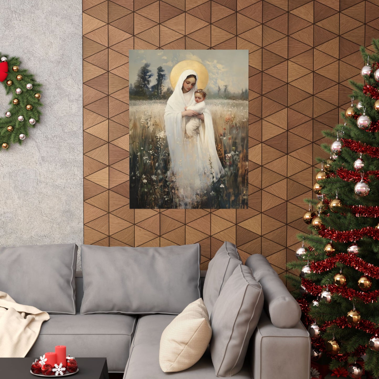 Our Lady of the Prairie - Sanctified Souls Print - Multiple Sizes - Premium Posters - Catholic Art - Christian Home