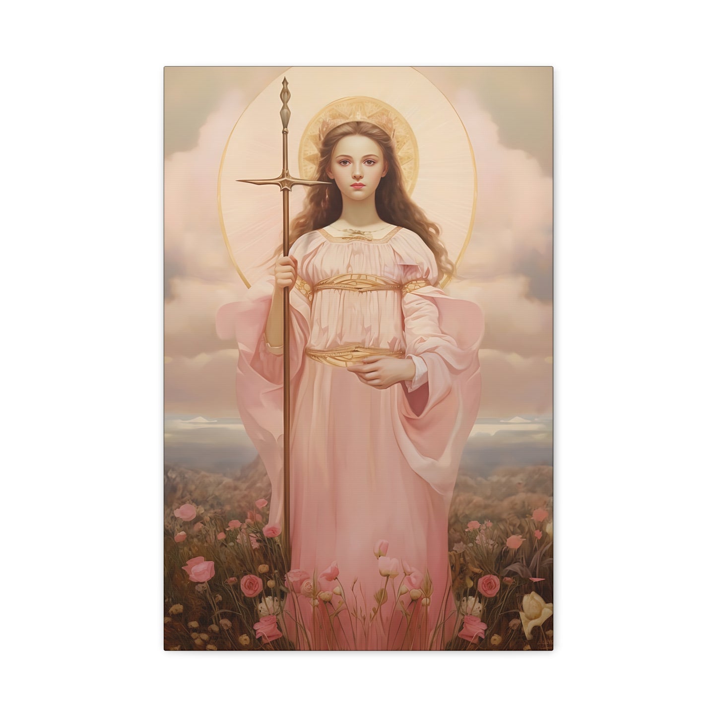 Saint Philomena Canvas Print - Multiple Sizes - Catholic Home art - Museum Wrapped Canvas - Sanctified Souls Print