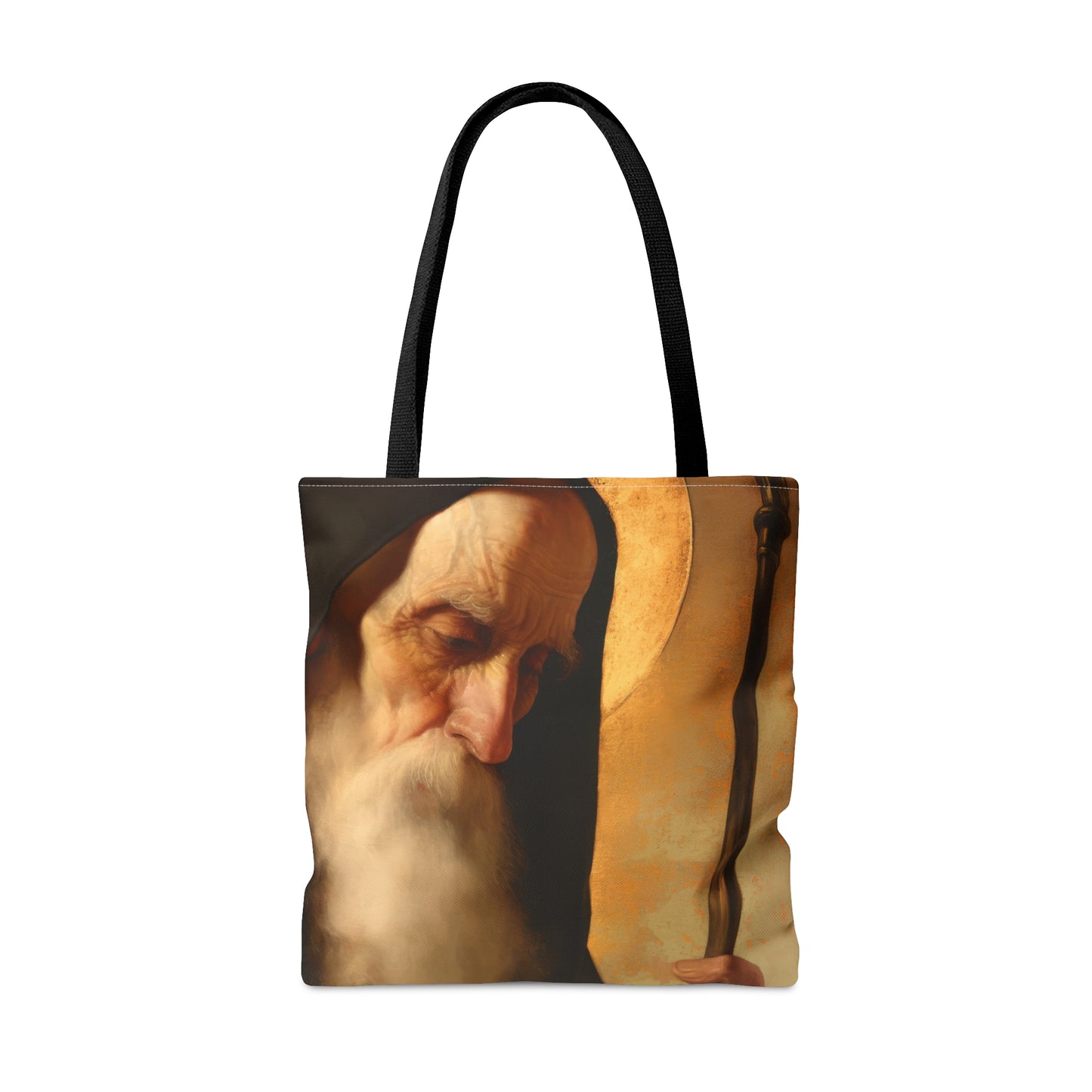 Saint Benedict  - Tote Bag - Large Medium Small Faith Art Bag - Bible Study Faith Purse - Double Sided