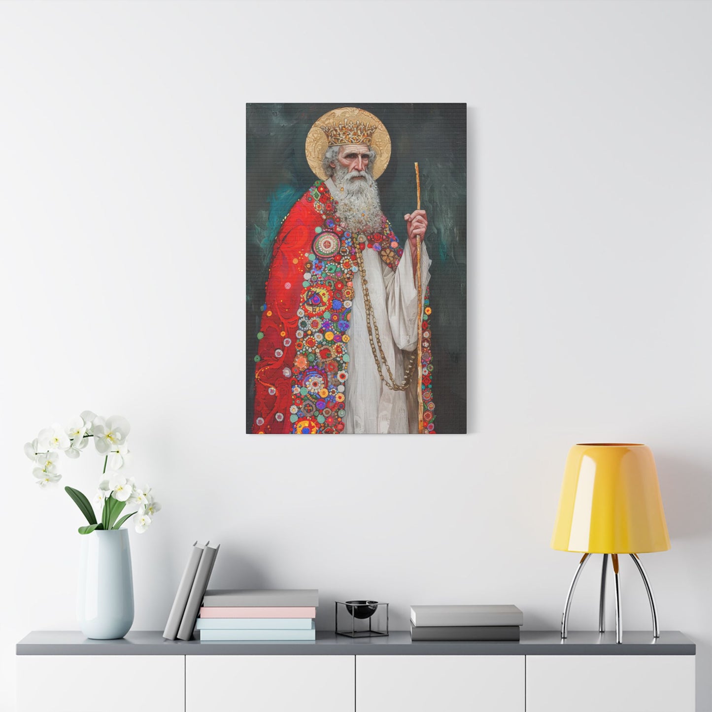 Saint Richard the Pilgrim / Richard of Wessex - Museum Wrapped Canvas - Sanctified Souls Print - Religious Art for your Home