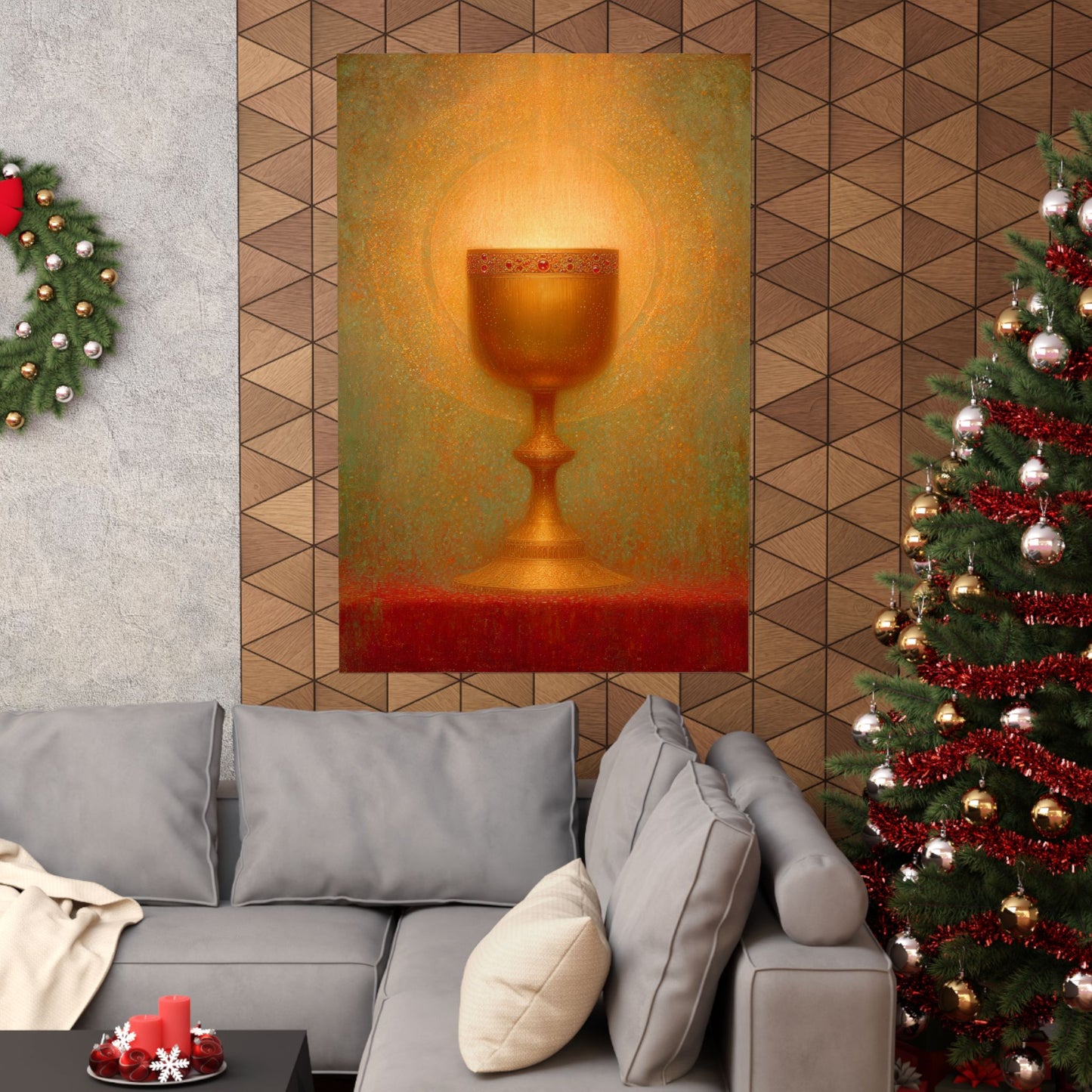 Chalice of the Lamb, Light of the World - The Holy Grail - Sanctified Souls Print - Multiple Sizes - Premium Matte Vertical Posters