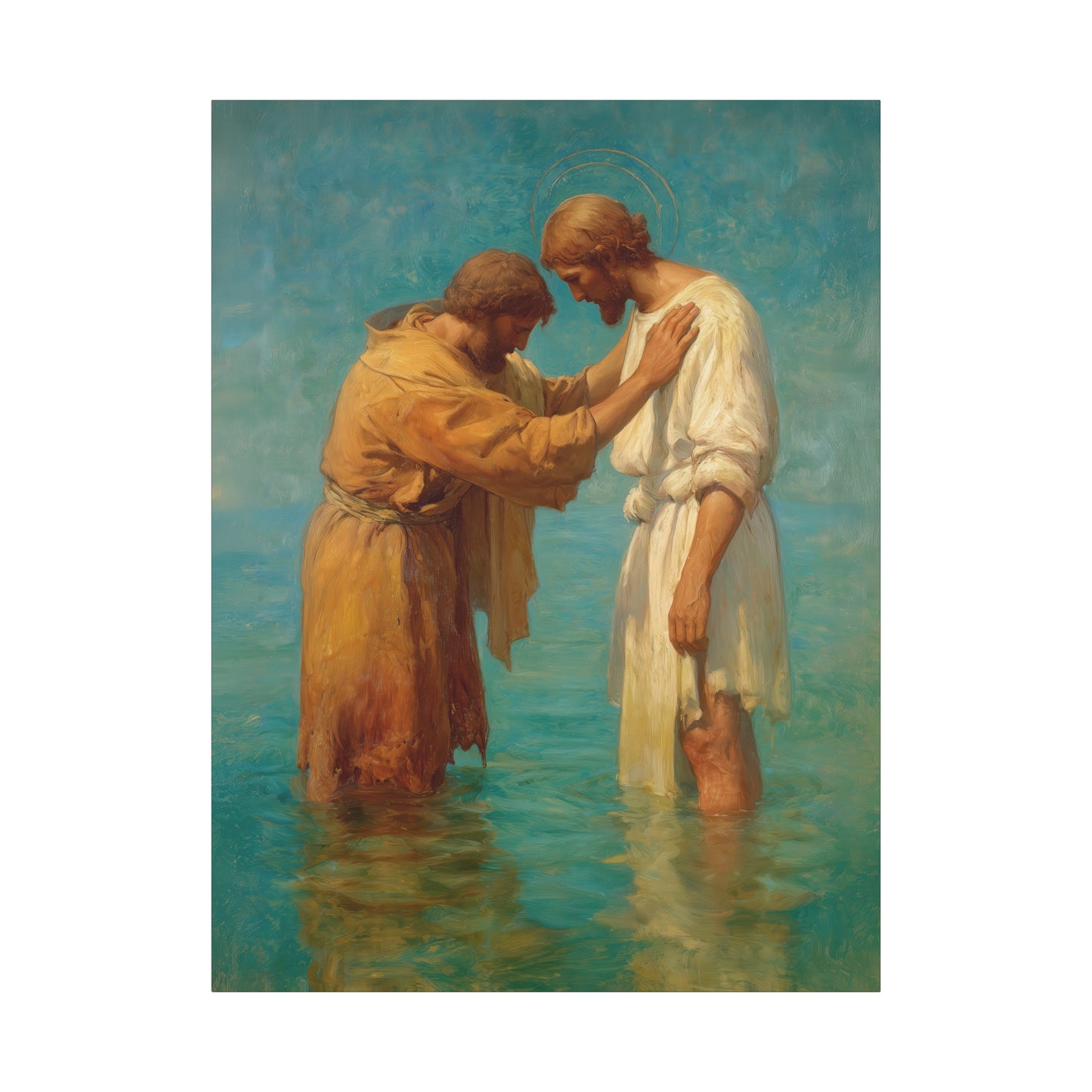 Saint John the Baptist, Servant of the Dawn - Museum Wrapped Canvas - Print - Religious Art for your Home - Christian print - Prayer Room