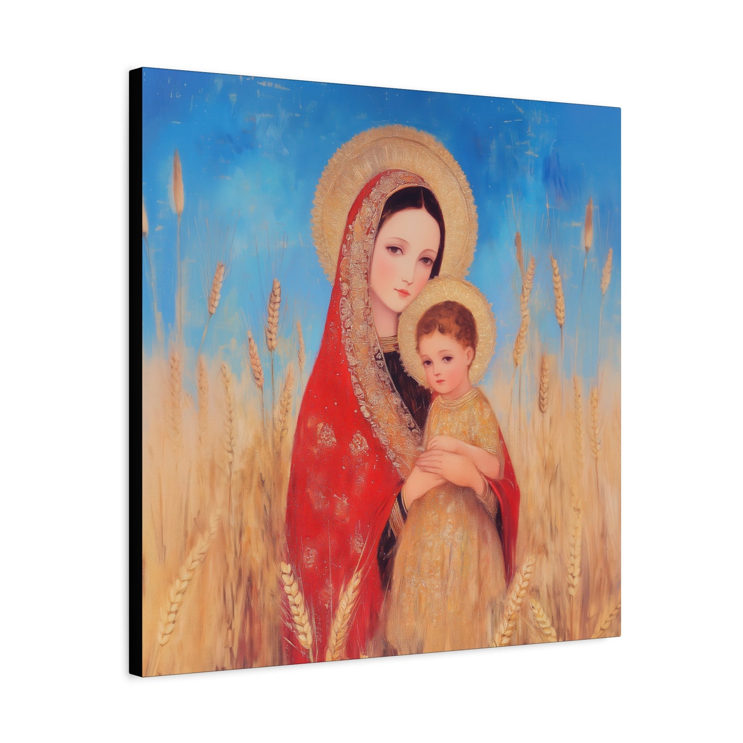 Our Lady of the Harvest  - Multiple Sizes - Catholic Home art - Museum Wrapped Canvas - Sanctified Souls Print