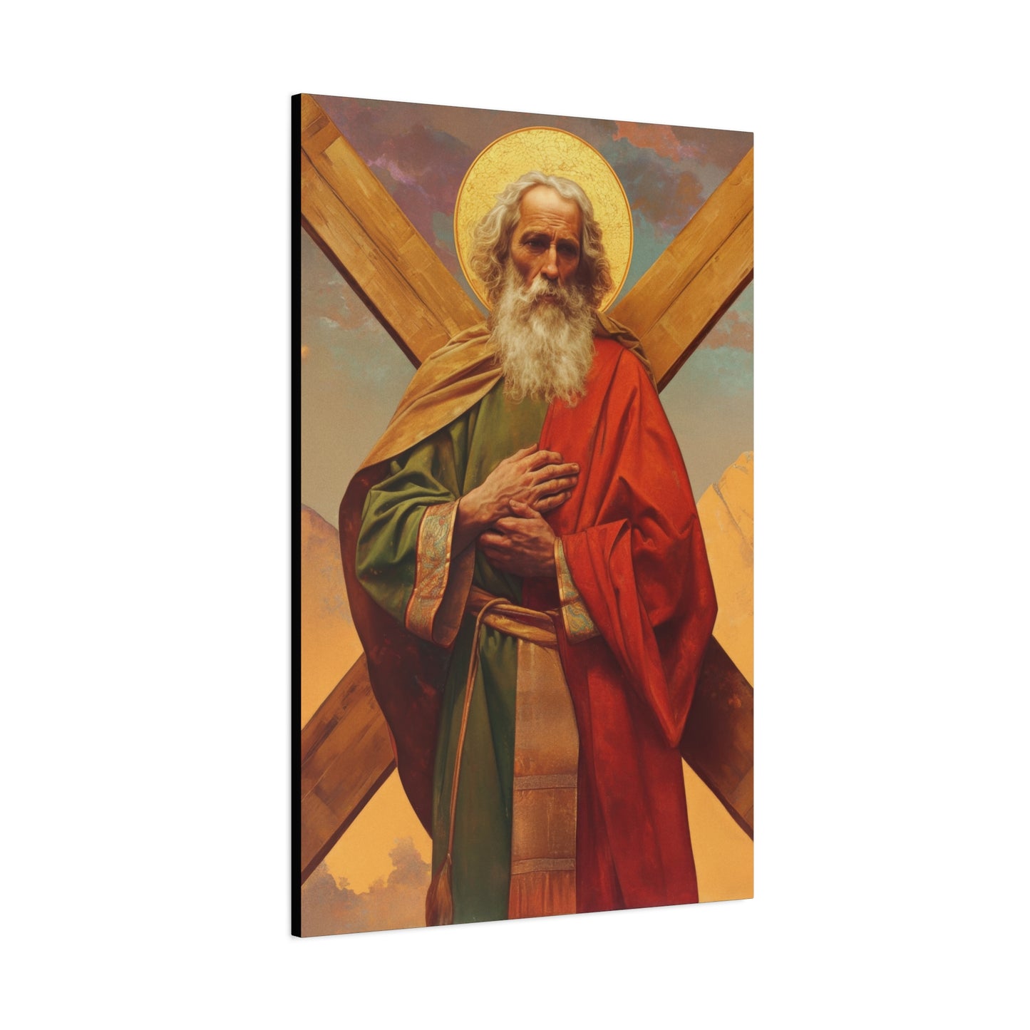 Saint Andrew the Apostle - Gallery Wrapped Canvas - Print - Religious Art for your Home - Catholic