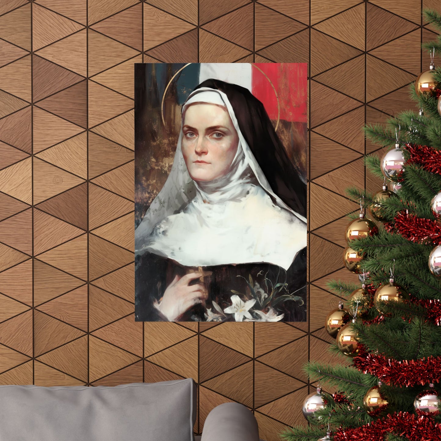 Saint Jeanne-Antide Thouret - Sanctified Souls Print - Multiple Sizes - Premium Posters - Catholic Art - Christian Home Decor Artwork