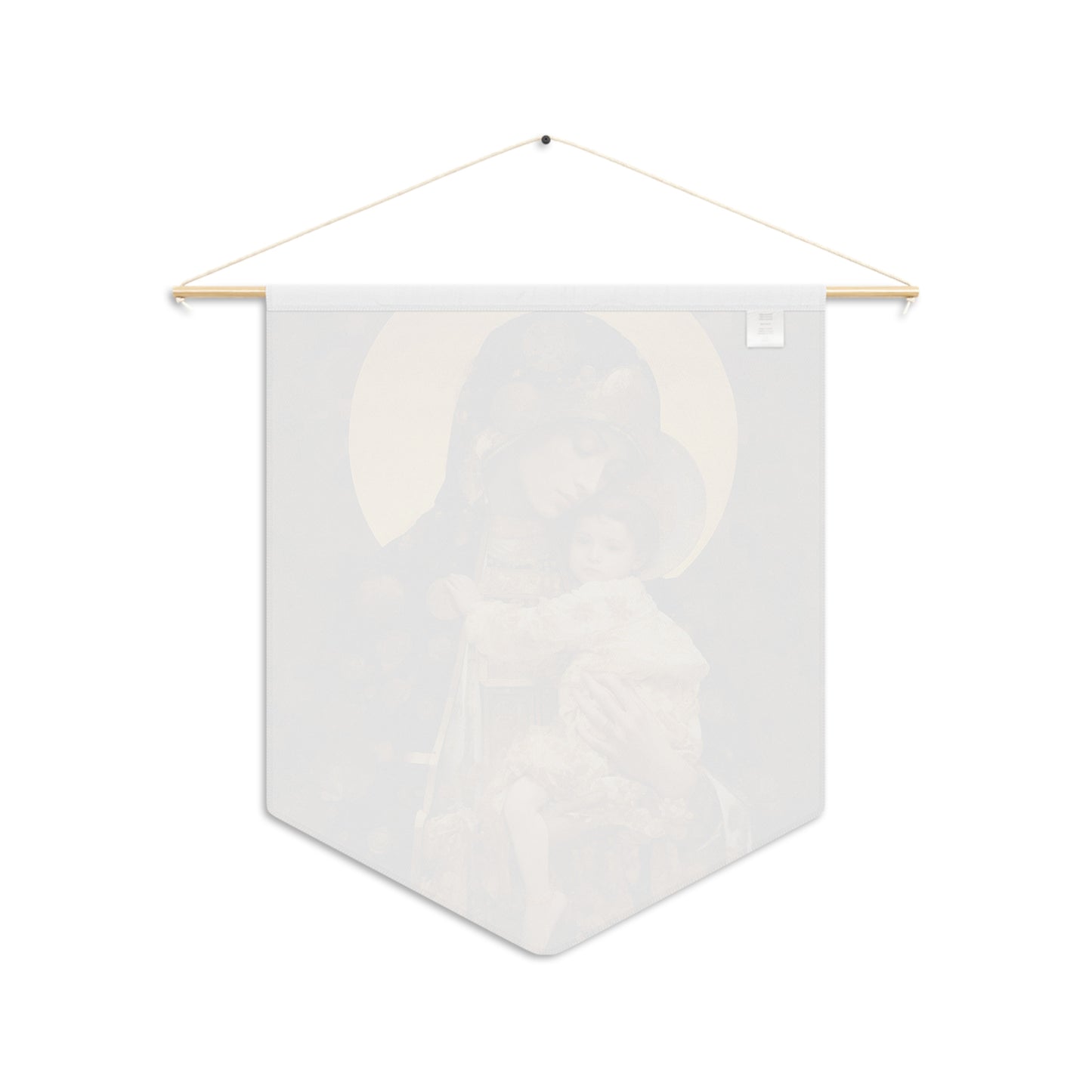 THe Light of Love Wall Banner / Wall Hanging - Prayer room art - Mary the Blessed Virgin and Baby Jesus - Large Print - 18" x 21"