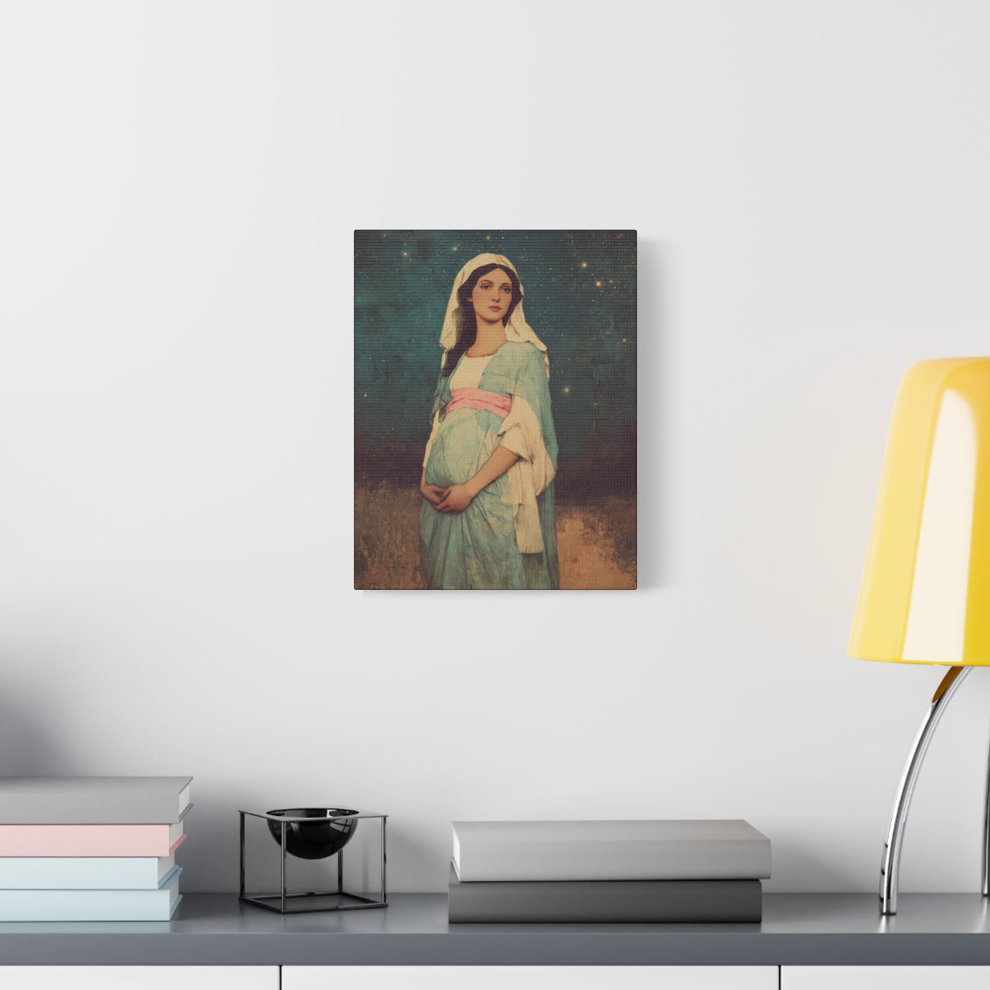 Our Lady of 'O' - Our Lady of Expectation - Mother Mary - Marian Art - Gallery Wrapped Canvas - Print - Catholic Art Print