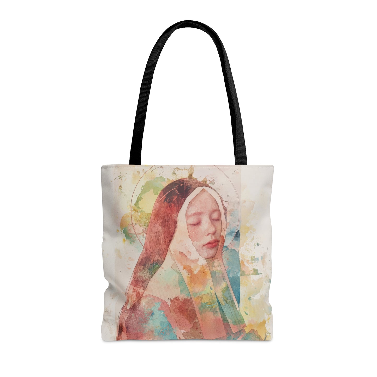 Saint Bernadette Tote Bag - Large Medium Small Faith Art Bag - Catholic Faith Purse - Double Sided