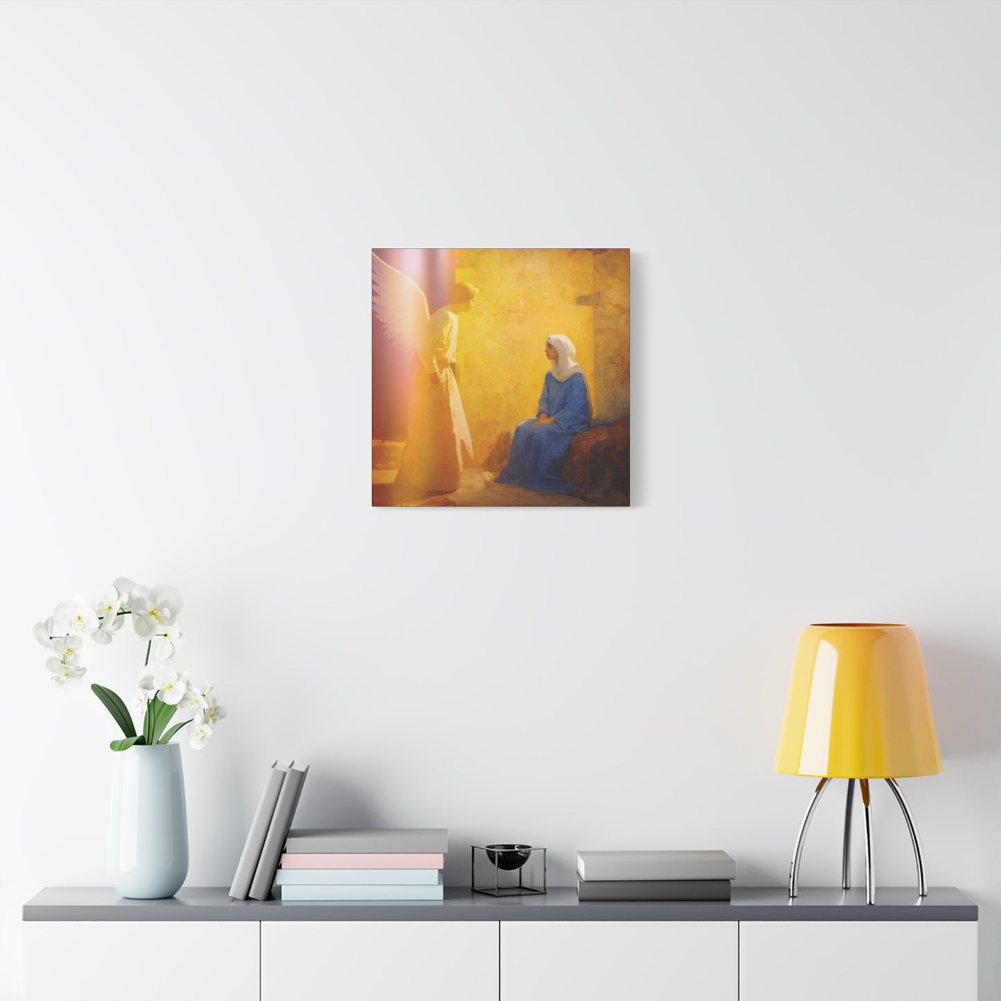 Mary's Yes - Quiet Fiat - Mother Mary - Marian Art - Gallery Wrapped Canvas - Print - Catholic Art Print