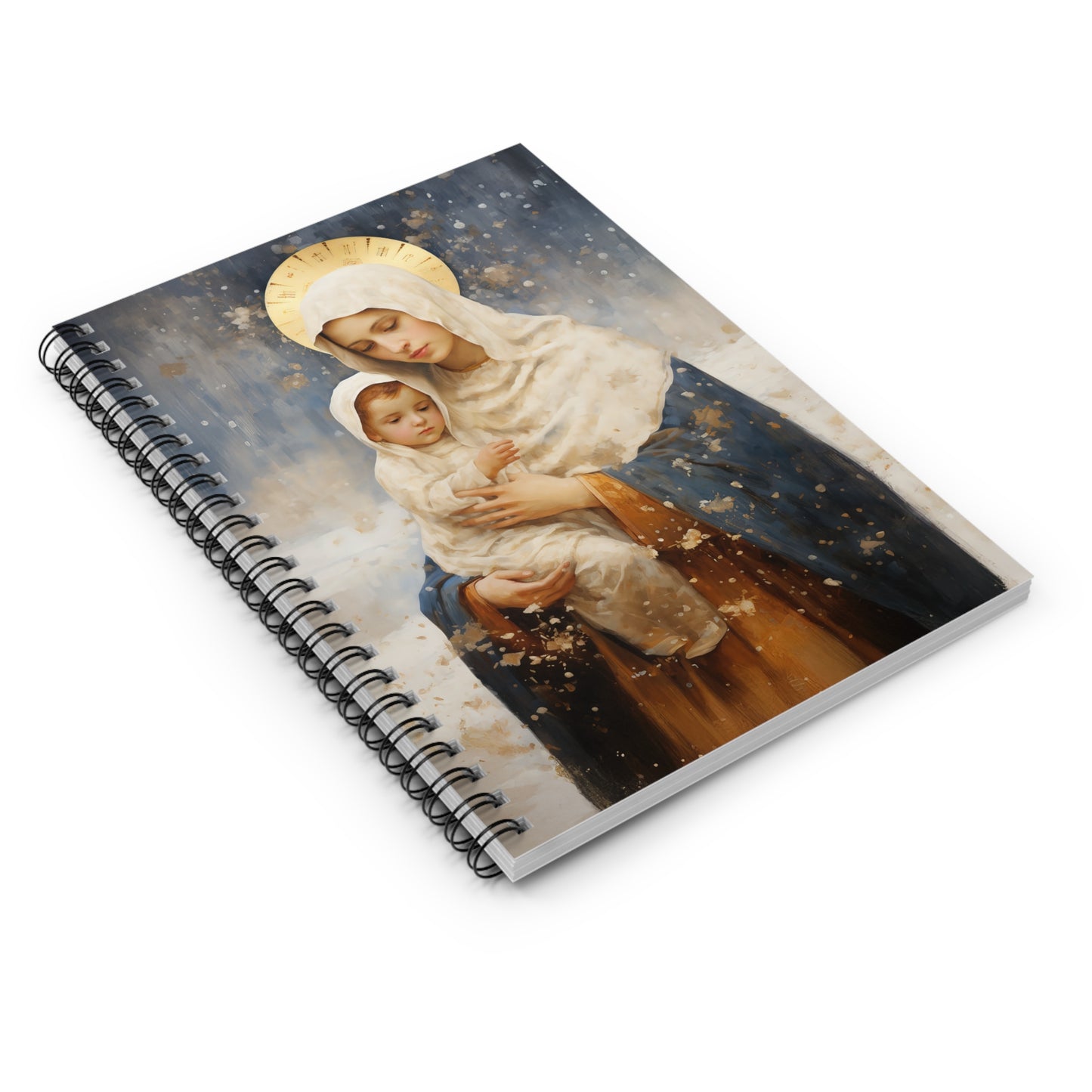 Winter's Grace : Our Lady of the Snows Journal - Sanctified Souls Art - Religious Based Notebook - Spiral Notebook - Ruled Line