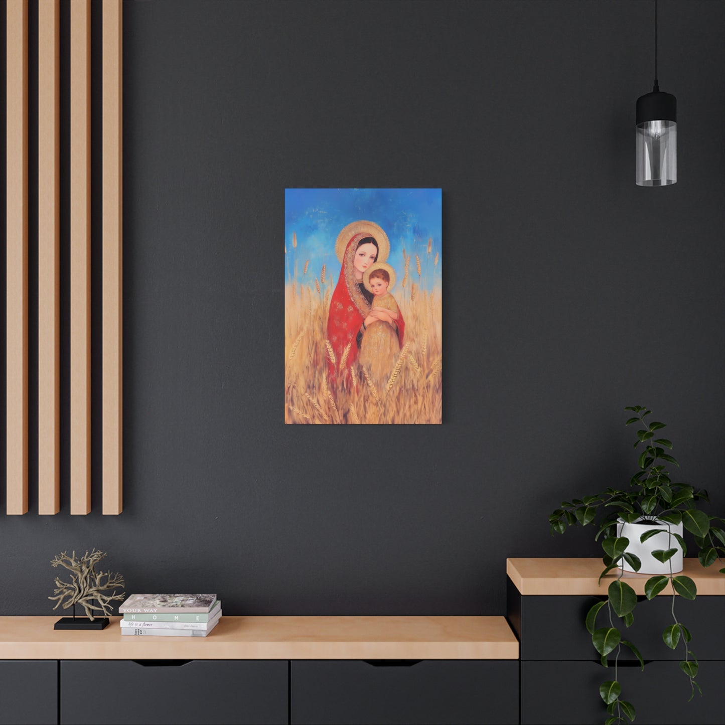Our Lady of the Harvest  - Multiple Sizes - Catholic Home art - Museum Wrapped Canvas - Sanctified Souls Print