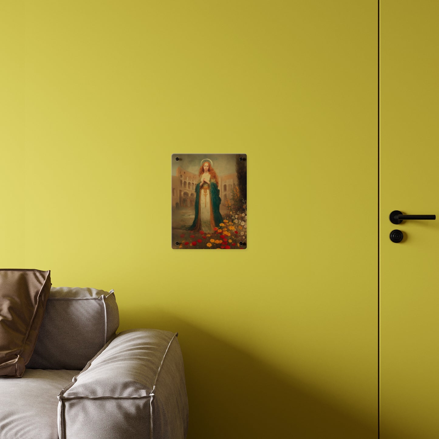 Saint Justina Wall Art Panel - Ready to Hang Acrylic Print - Catholic Saint Art - Patron Saint Print - Martyr Art