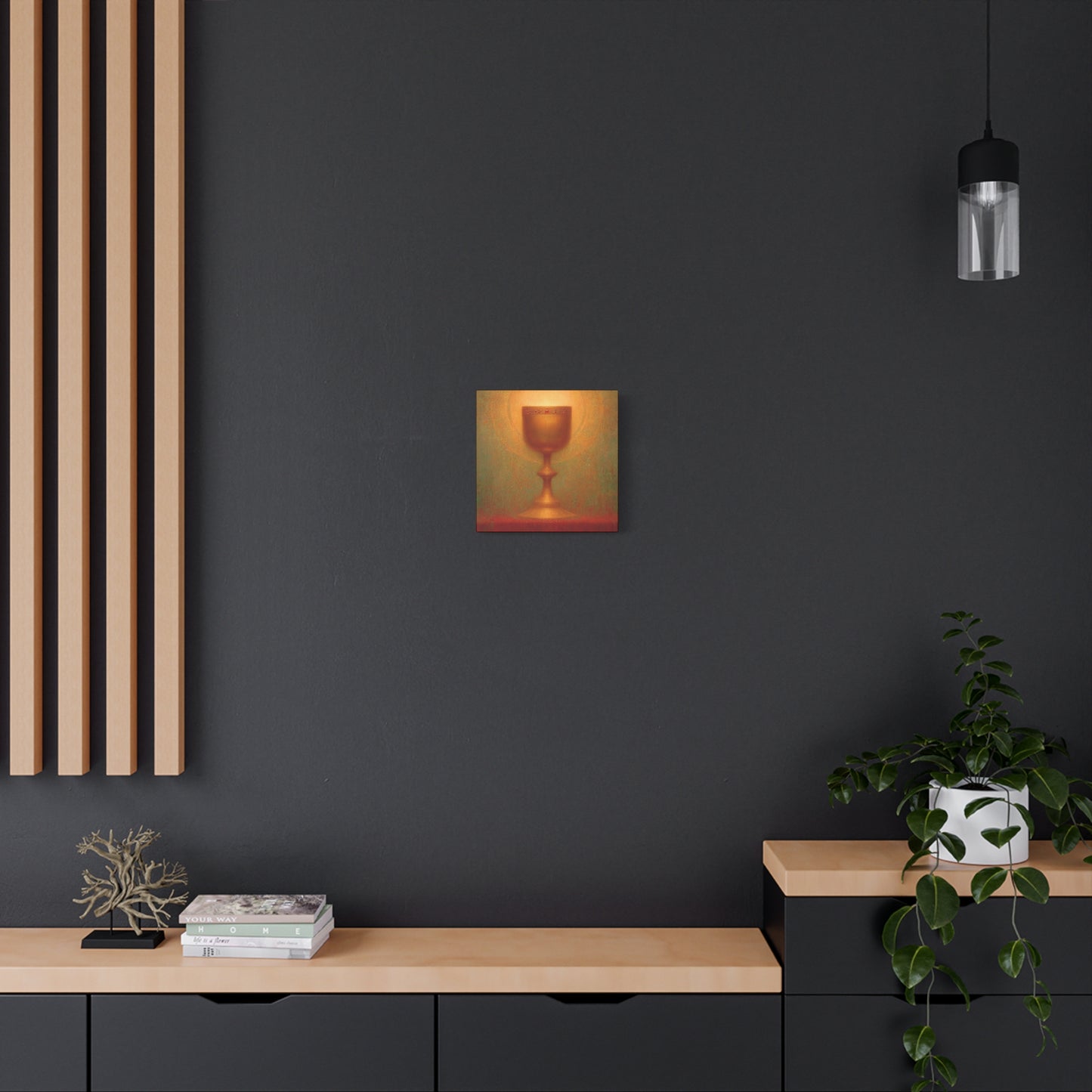 Chalice of the Lamb, Light of the World - The Holy Grail - Gallery Wrapped Canvas - Print - Religious Art for your Home - Catholic Art