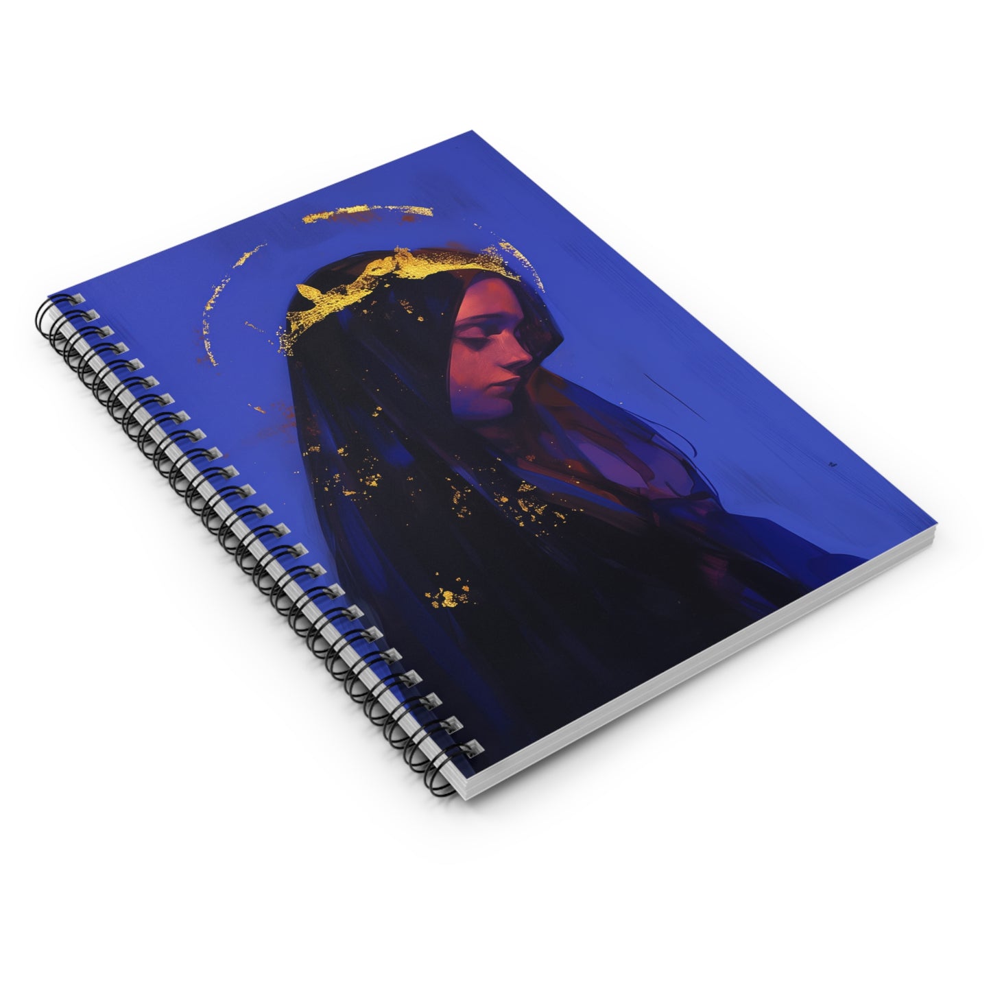 Mary, Mother of God - Queen of Heaven and Earth - Sanctified Souls Art - Religious - Spiral Notebook - Ruled Line - Catholic Religious art