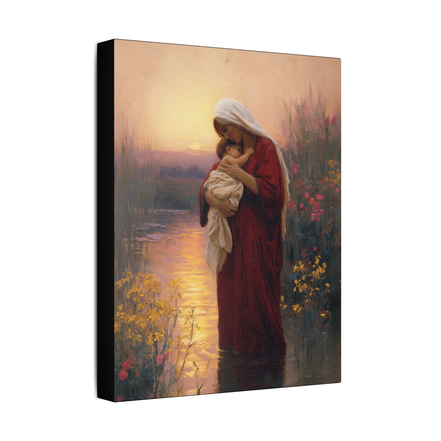 Saint Elizabeth, Mother to John the Baptist -  Museum Wrapped Canvas Print - Multiple Sizes - Catholic Home art Matte Canvas