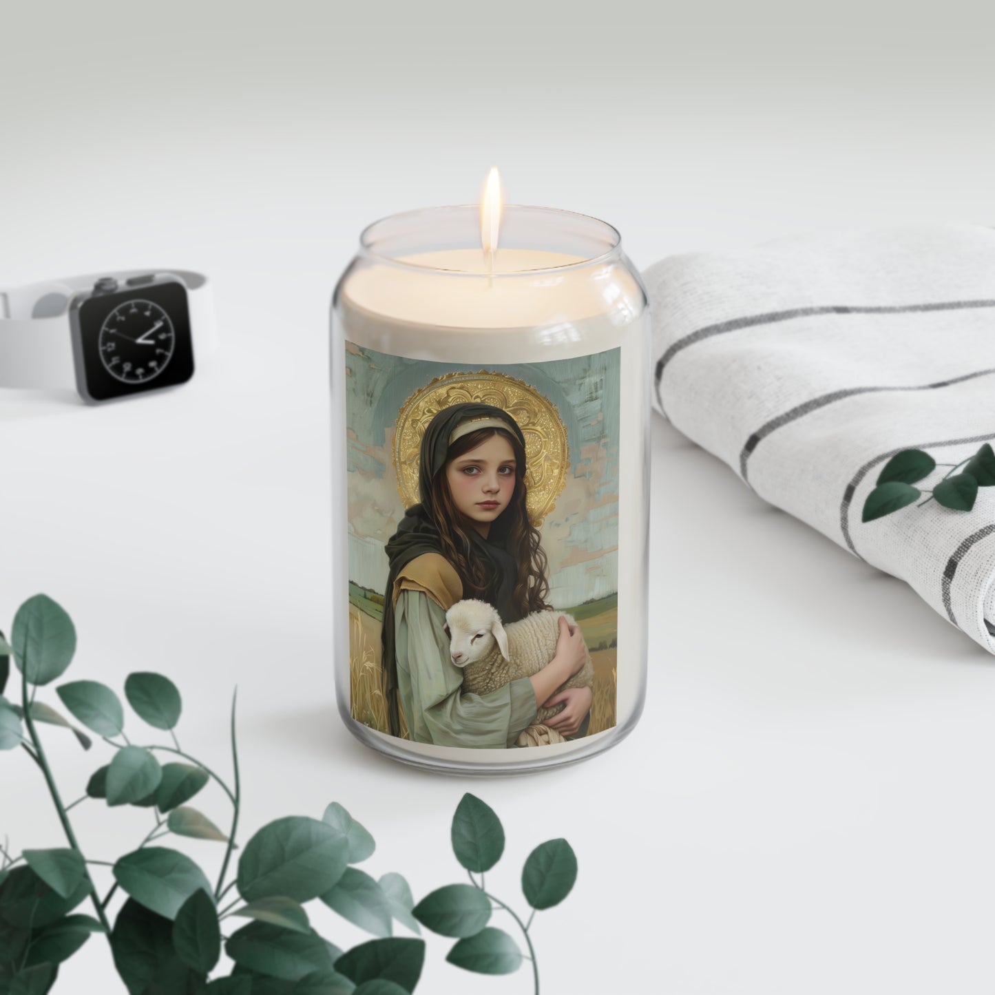 Saint Belina Candle - Scented Prayer Candle, 13.75oz - Tall Size - Religious Candle - Catholic Art - Religious Gift - Multiple Scents