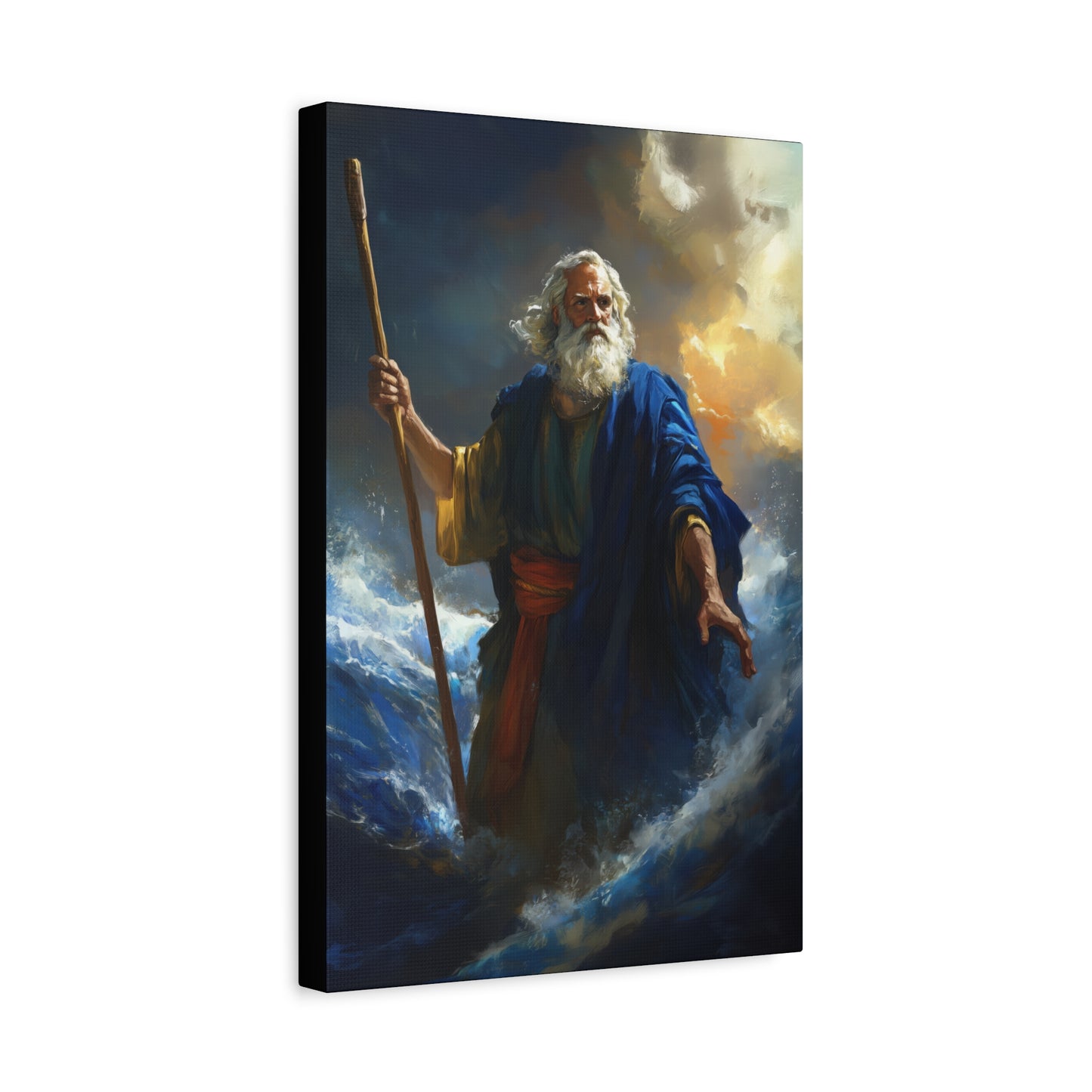 Moses Before the Trembling Sea - Gallery Wrapped Canvas - Print - Religious Art for your Home - Catholic Art