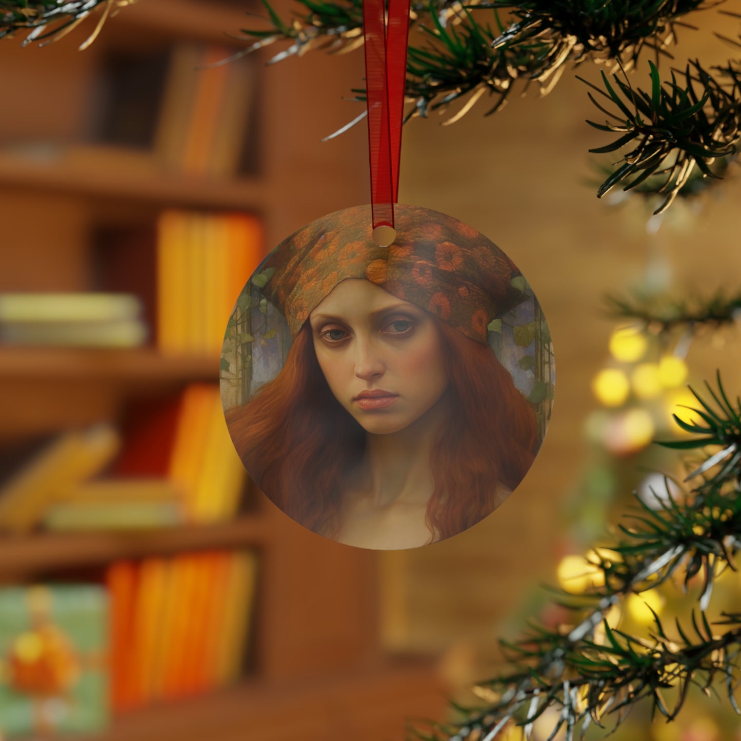 Gaze of Devotion : Mary Magdalene Metal Ornament - Religious Holiday Christmas Ornament and Keepsake - Prayer Ornament