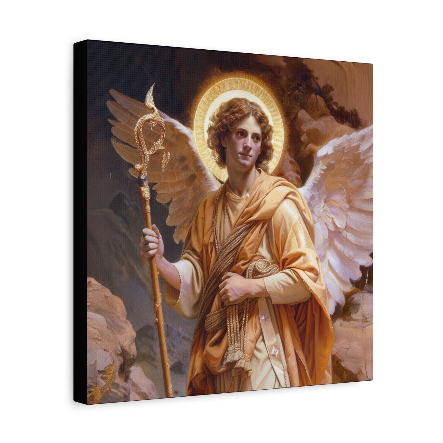 Saint Raphael the Archangel - Gallery Wrapped Canvas - Print - Religious Art for your Home - Catholic
