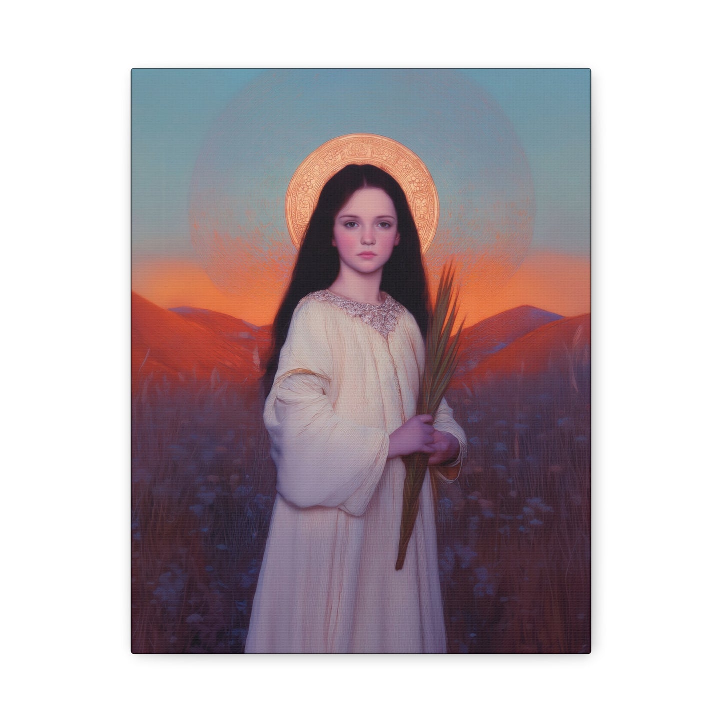 Saint Hope - Multiple Sizes - Catholic Home art - Museum Wrapped Canvas - Sanctified Souls Print - Martyr Saint