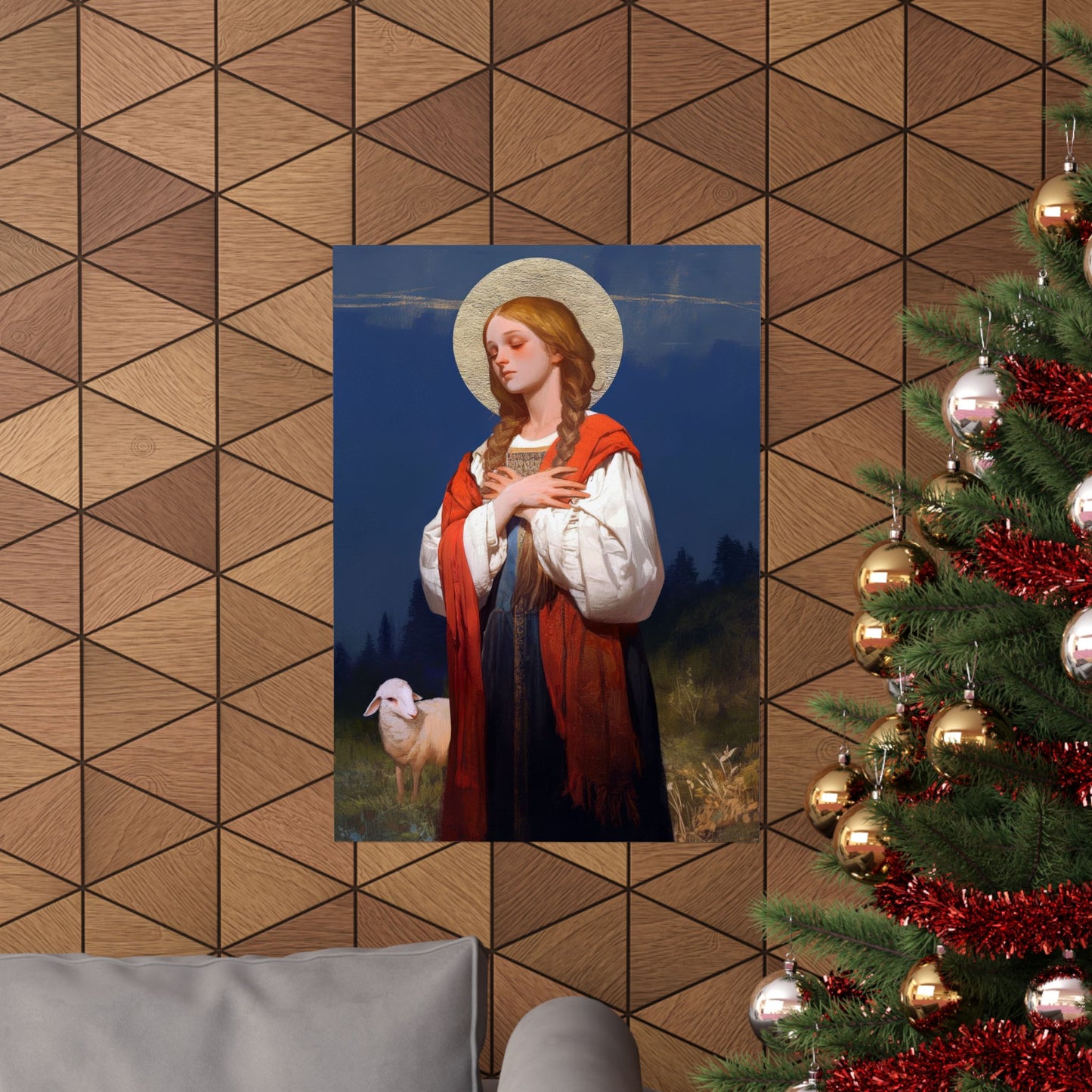 Saint Genevieve - Sanctified Souls Print - Multiple Sizes - Premium Matte Vertical Posters