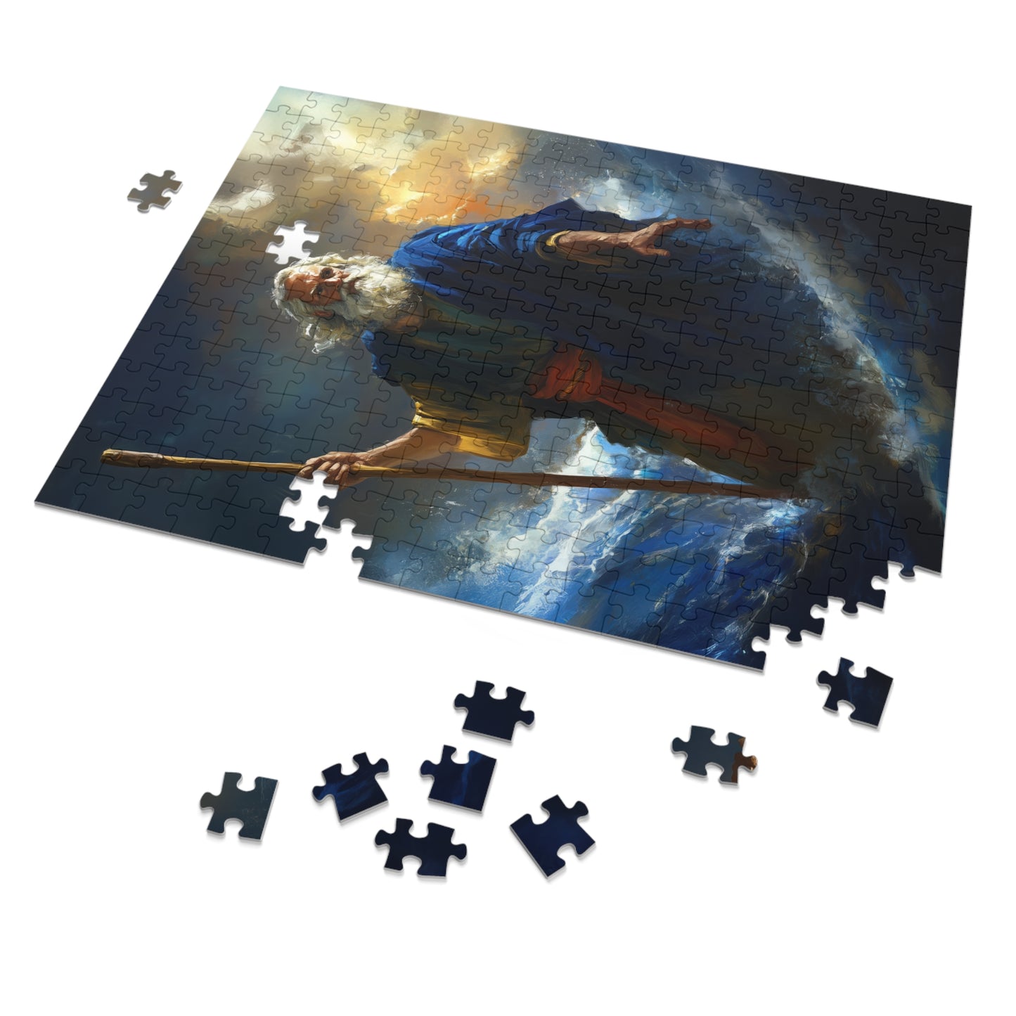 Moses Before the Trembling Sea - Puzzle & Keepsake Tin - Religious Jigsaw Puzzle (30, 110, 252, 500,1000-Piece)