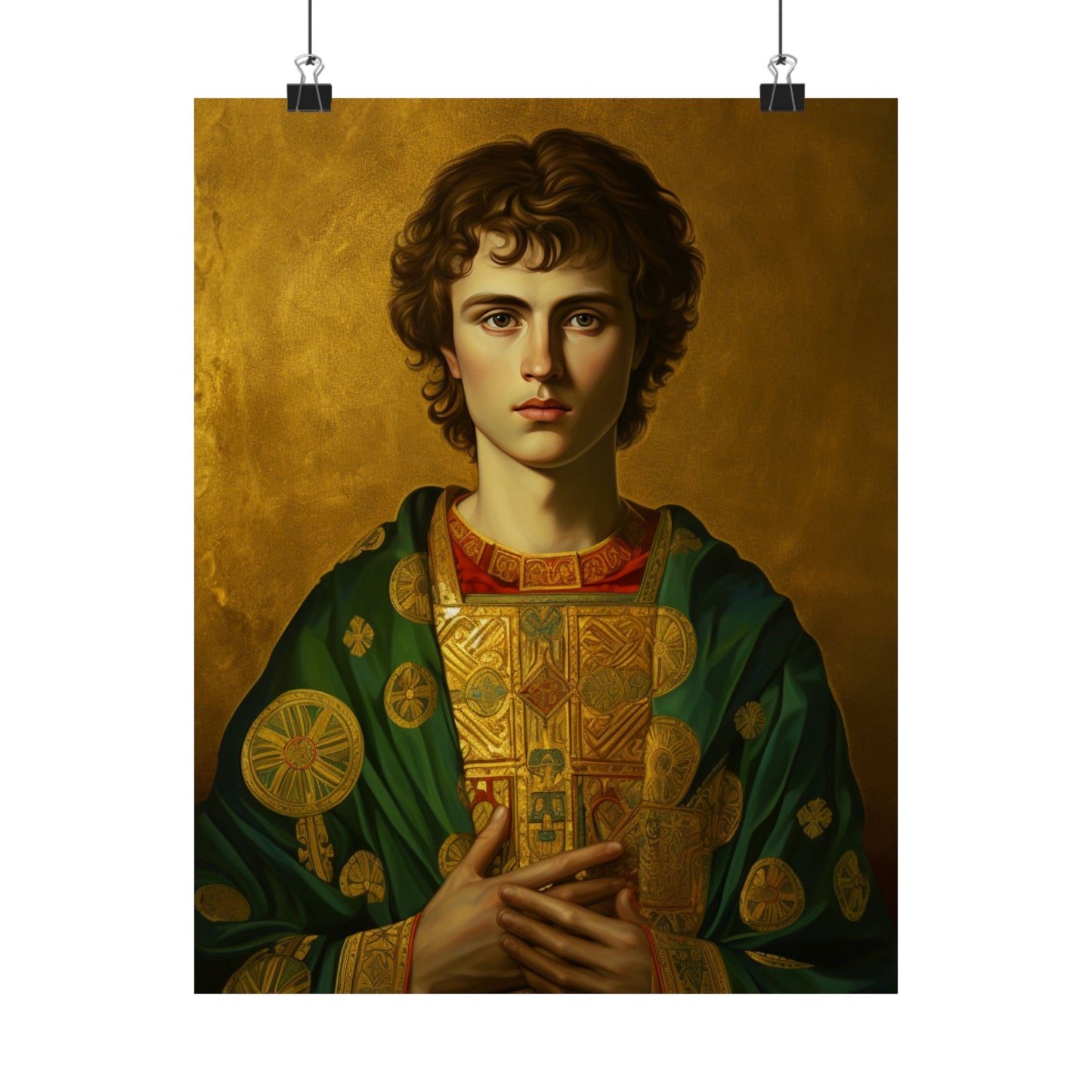 Saint Pantaleon - Sanctified Souls Print - Multiple Sizes - Premium Matte Vertical Posters - Religious Art for the home
